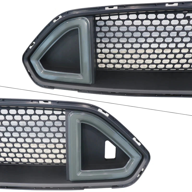 2018-2023 Ford Mustang R-Spec Style Front Grille Replacement - Upper Bumper Grille with Dual Color LED Lights | Perfect for Car Modifications & Performance Upgrades