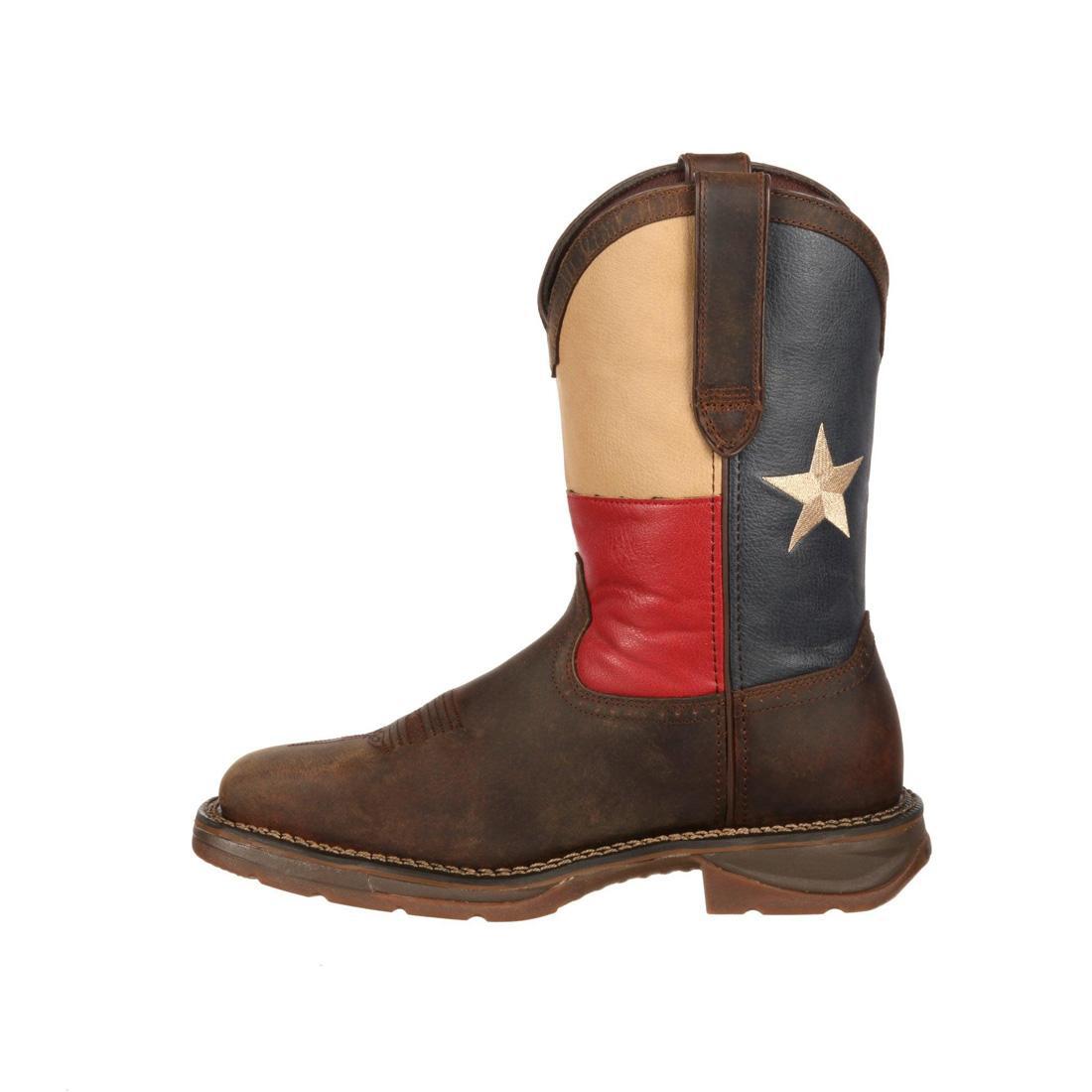 Rebel Steel Toe Texas Flag Western Boots for Men - Durable Work Boots with USA Flag Design - Perfect for Cowboy Riders, Construction & Outdoor Work