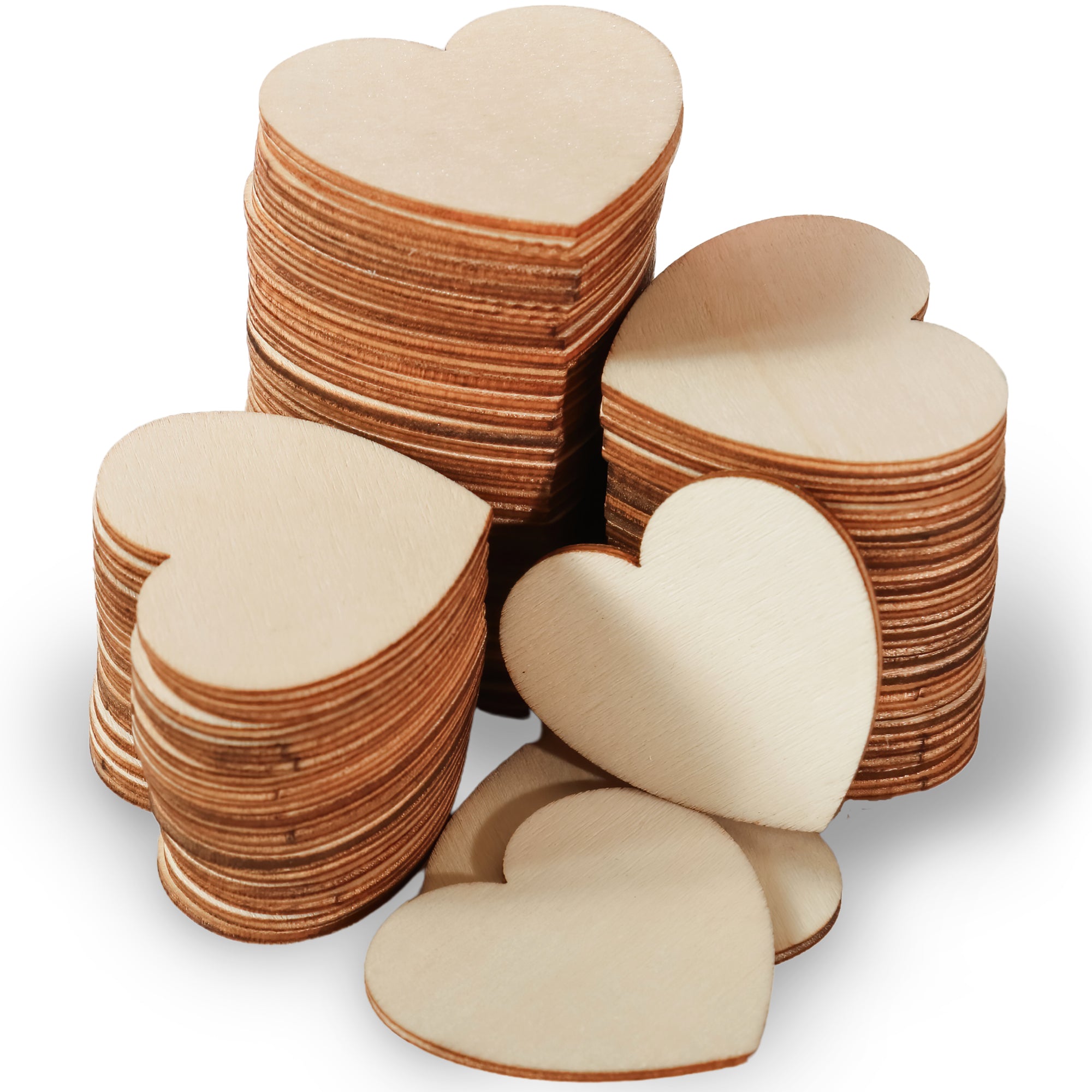 75 Wooden Hearts for Wedding Guest Book Alternative - Rustic DIY Wedding Decor, Anniversary & Bridal Shower Keepsake - Perfect for Signing, Scrapbooking & Photo Displays