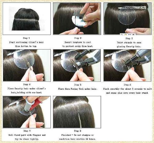 100 Strands Straight Pre-Bonded U-Tip Human Hair Extensions 22