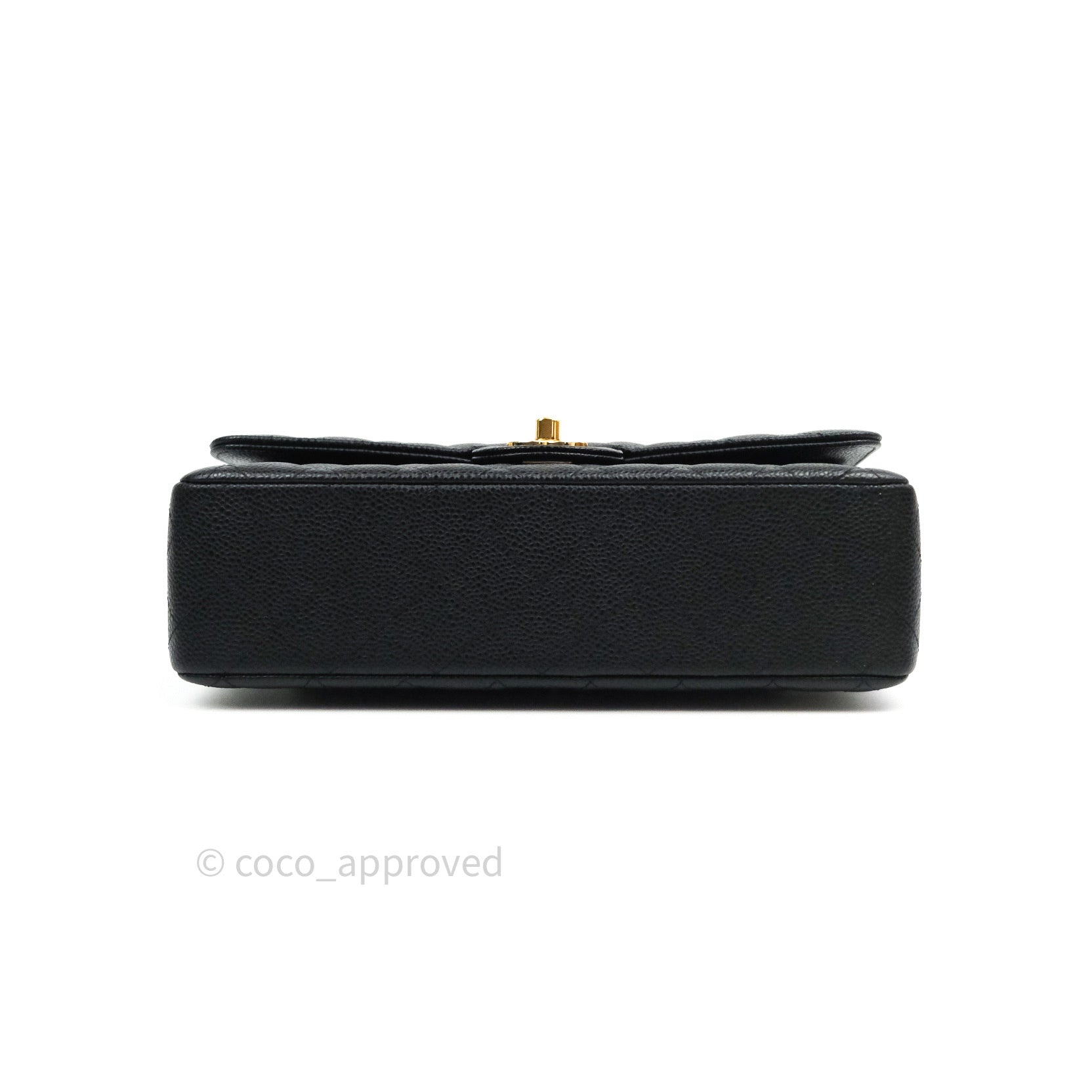 Chanel Classic Medium Double Flap Bag Black Caviar Leather with Gold Hardware - Luxury Designer Handbag for Women, Perfect for Work, Evening & Special Occasions