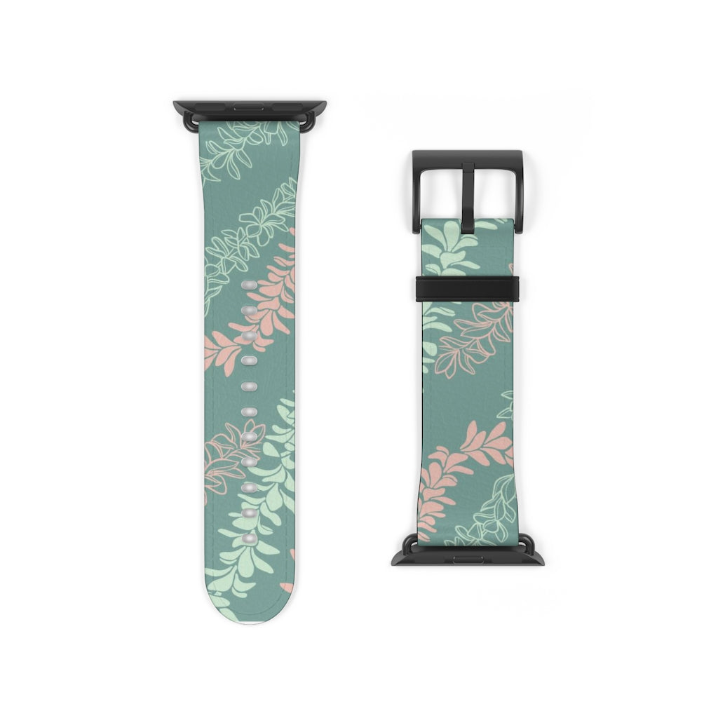 Groovy Pua Melia Watch Band - Premium Replacement Strap for Apple Watch, Fitbit & Samsung Galaxy - Soft Silicone, Adjustable, Comfortable for Workout, Running & Daily Wear