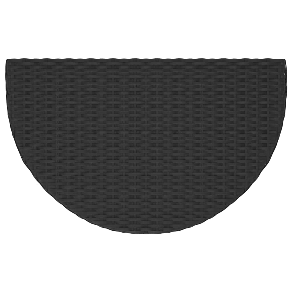 Black Poly Rattan Outdoor Dining Table 31.5