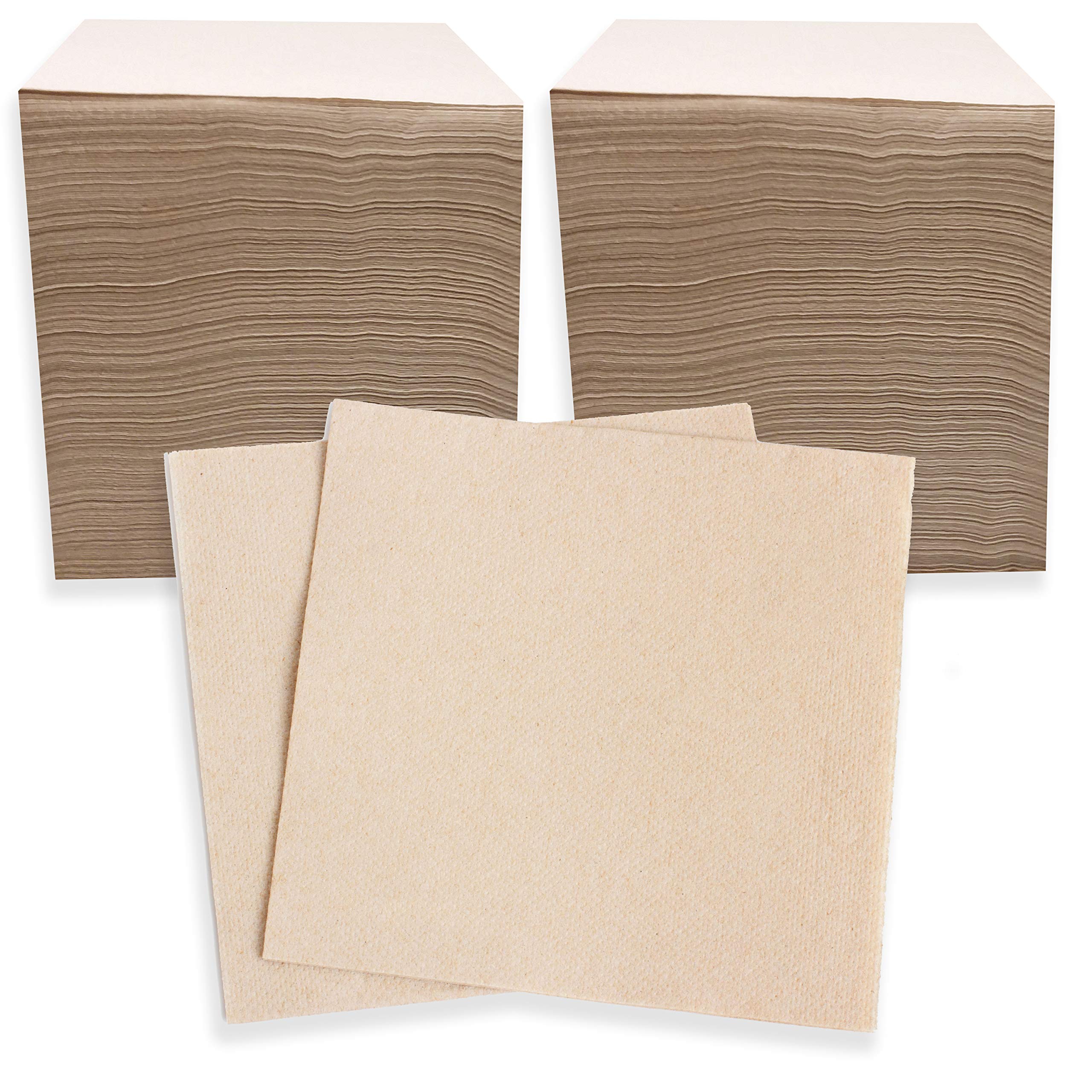 Eco-Friendly Recycled Post Consumer Compostable Biodegradable Napkins - 13 x 13 Inches, 250 Count | Sustainable Lunch, Picnic, Party & Everyday Use Paper Napkins