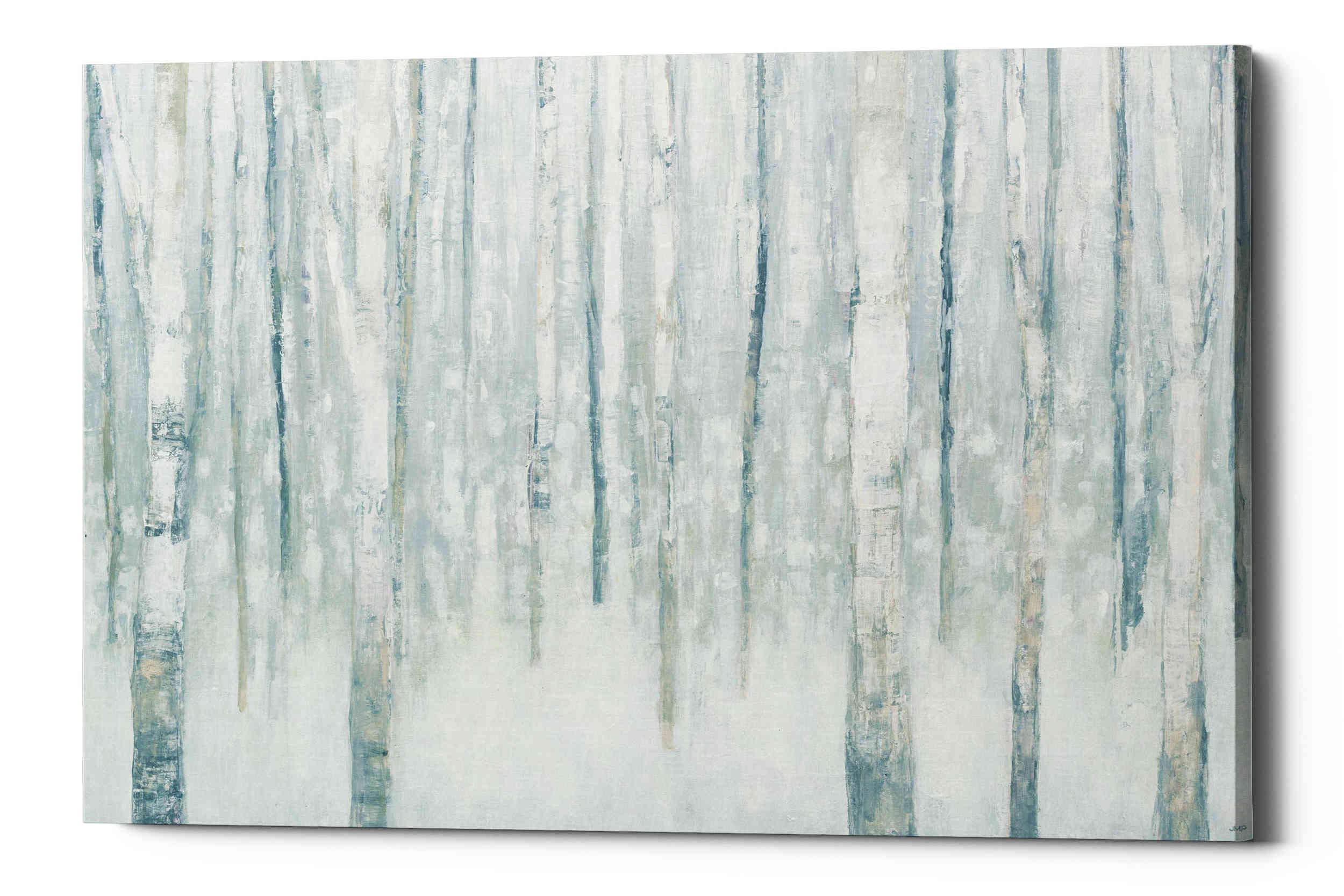 Birches In Winter Blue by Julia Purinton - 40x60 Inch Canvas Wall Art for Living Room, Bedroom & Office Decor - Winter Landscape Painting - Ready to Hang