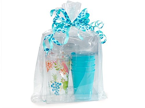 Clear Cellophane Gift Bags 12x4x20 Inches - 10 Pack Gusseted Cello Bags for Wine Bottles, Mugs, Baskets & Presents | Perfect for Party Favors, Wedding Gifts & Holiday Packaging