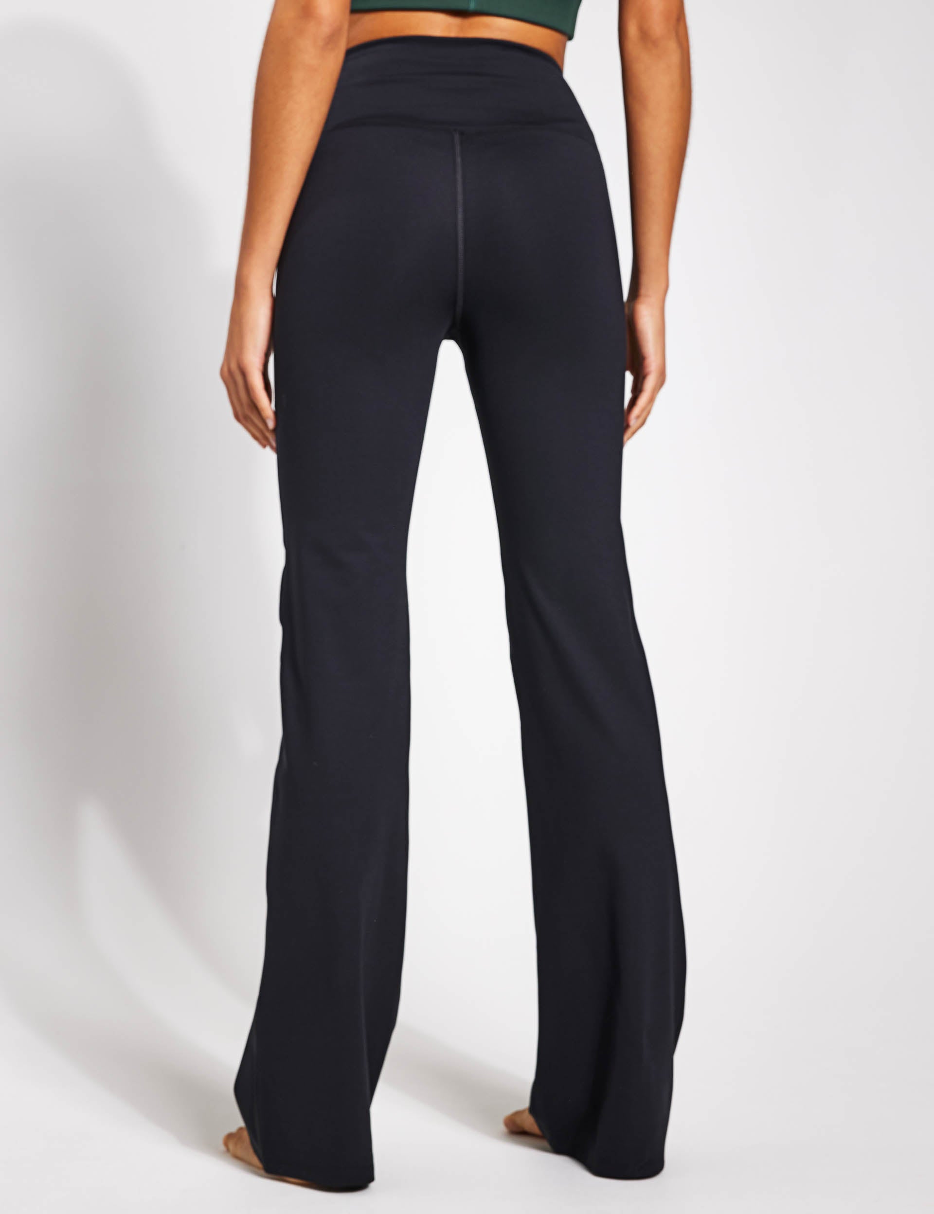 High Waist Compressive Flare Leggings for Women - Black | Yoga, Workout & Everyday Wear