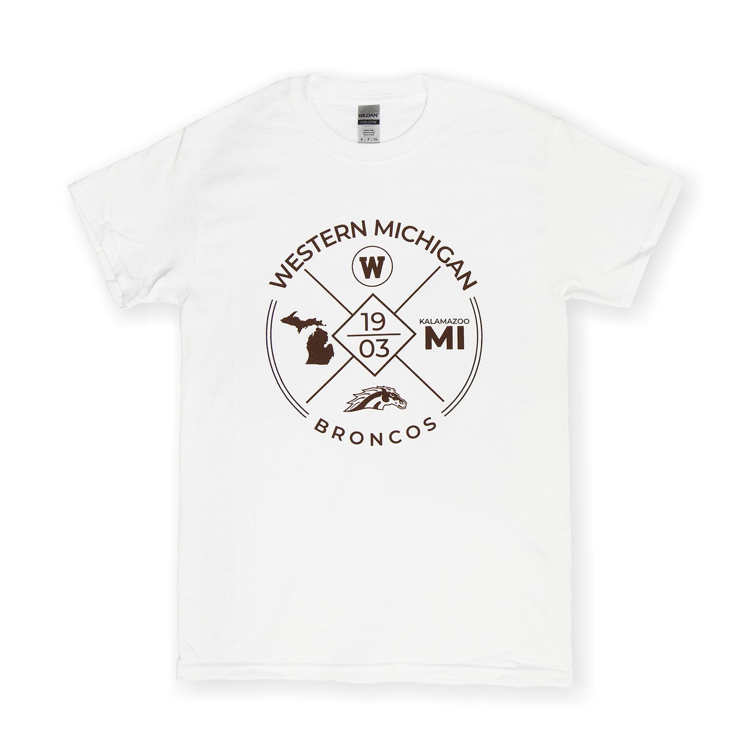Denver Broncos 1903 Vintage Circle Logo T-Shirt - Men's Retro NFL Football Fan Apparel for Game Day & Casual Wear