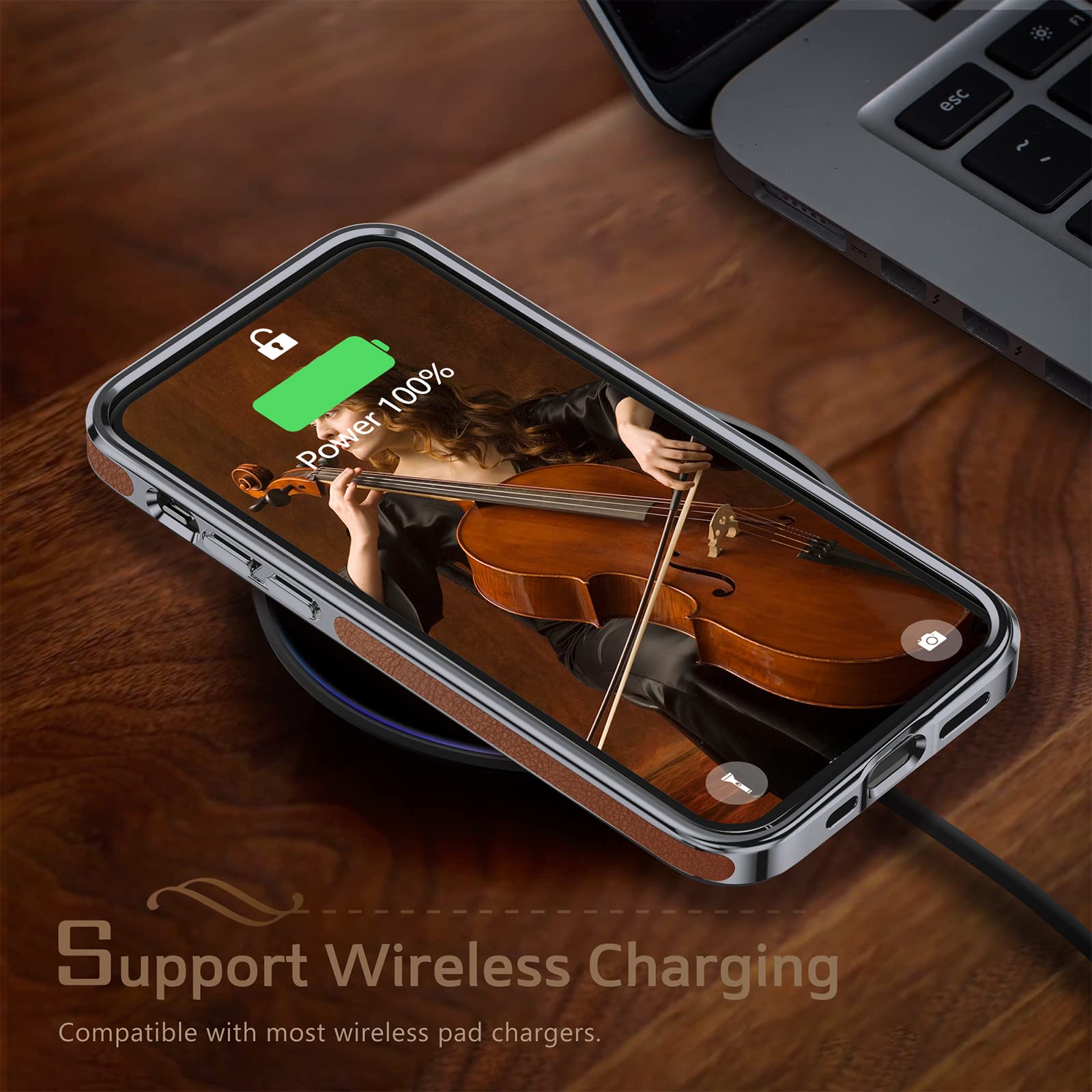 Premium Leather iPhone 13 Pro Max Case - Slim Business Cover with Shockproof Protection | Luxury Elegant Design for iPhone 13 Pro Max 5G 6.7