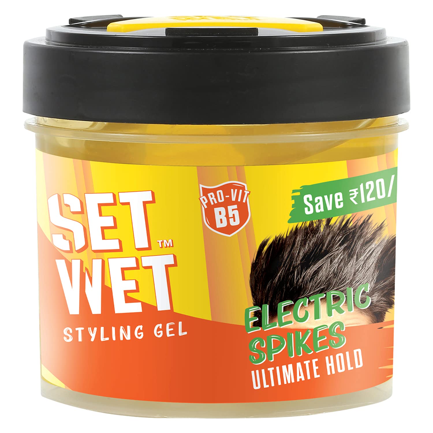 Set Wet Extreme Hold Hair Spray for Men - Strong Style & Freeze Effect, 200ml & Set Wet Ultimate Hold Hair Gel, 250ml - Perfect for Styling, Grooming and All-Day Hold for Parties, Weddings and Daily Use