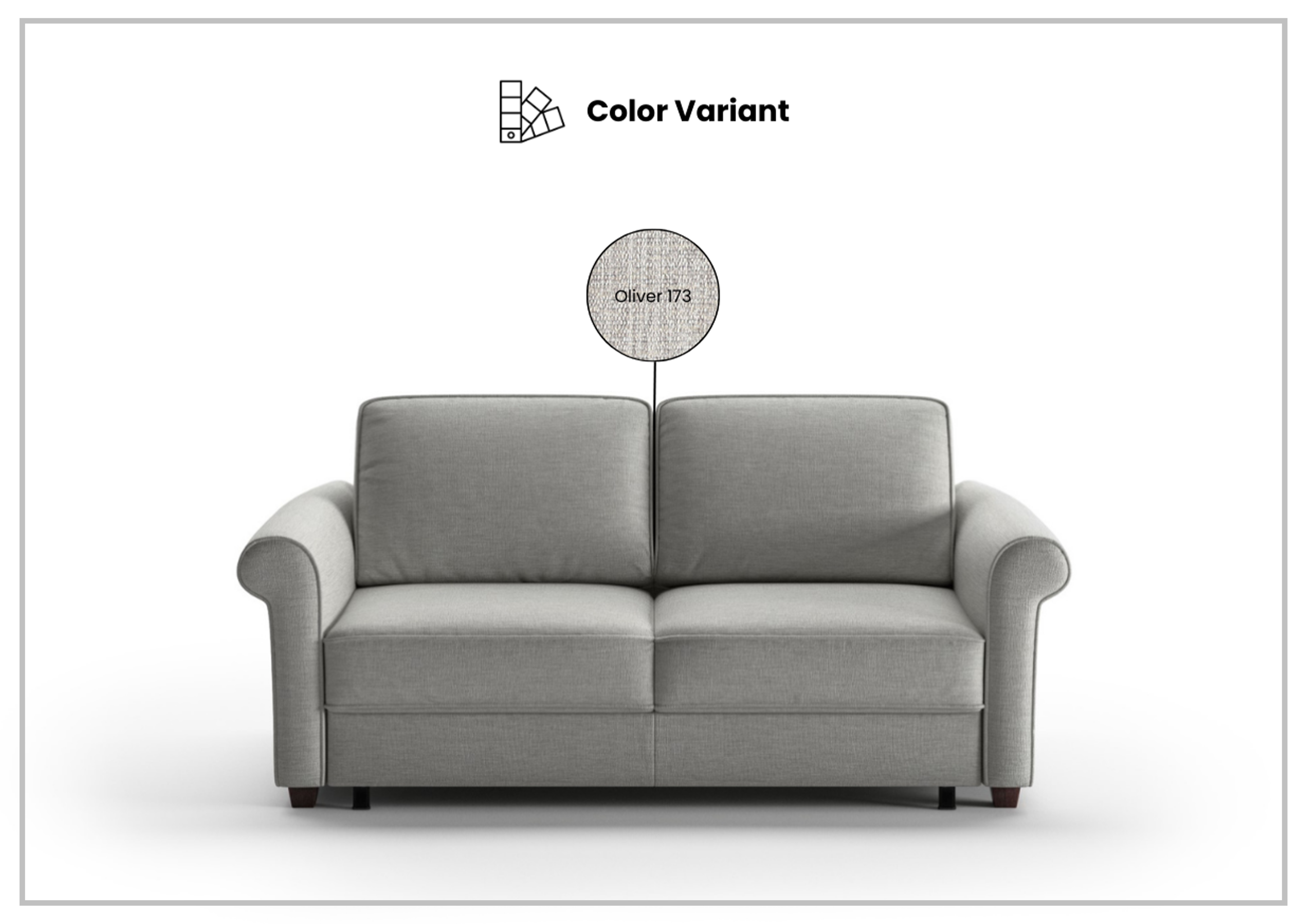 Luonto Charleston Fabric King Sleeper Sofa - Gray Goose Color | Convertible Sofa Bed for Living Room, Guest Room & Small Spaces