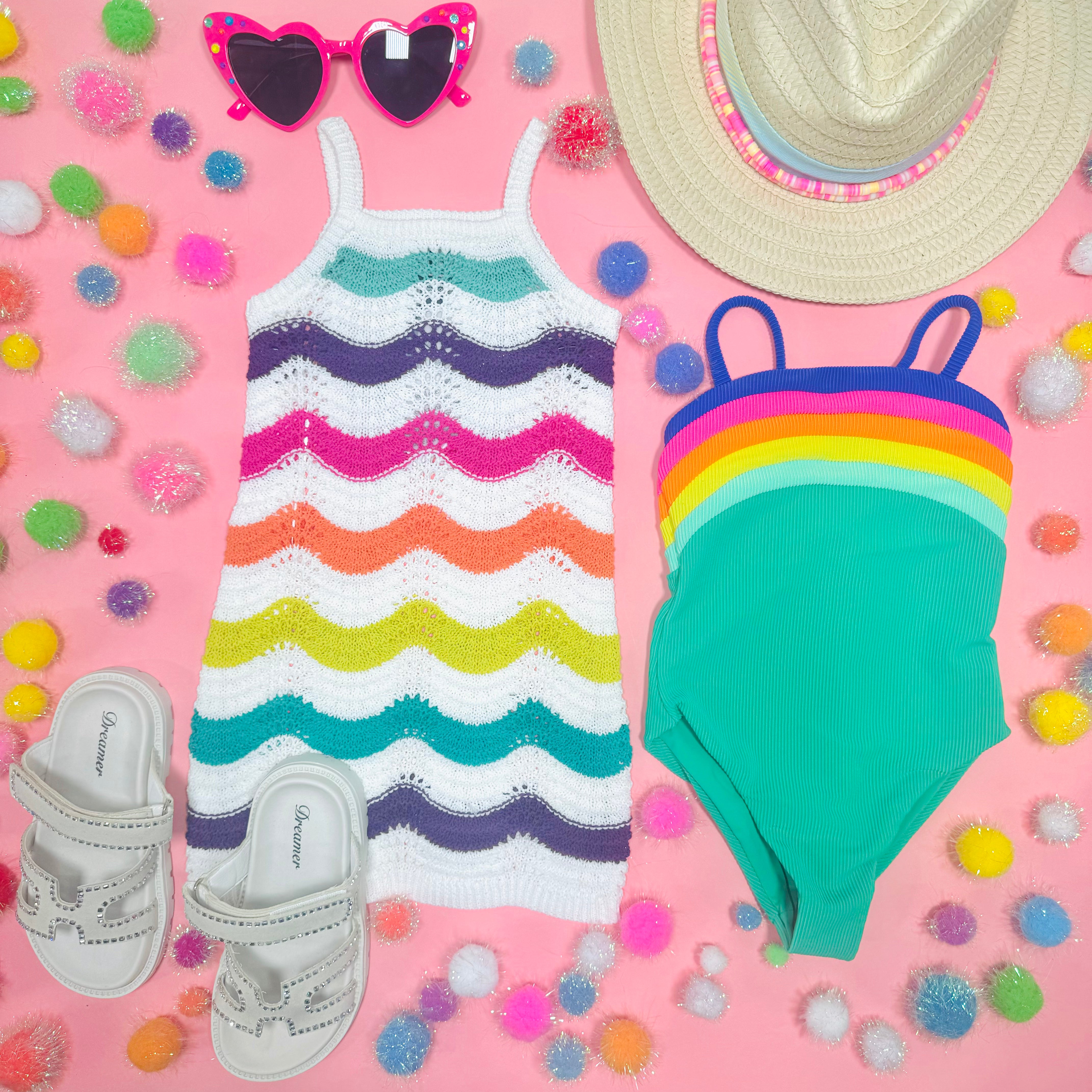 Little Tessie Sunset Sherbert Cover Up Dress - Stylish Beachwear for Women, Perfect for Poolside, Vacation & Summer Outfits