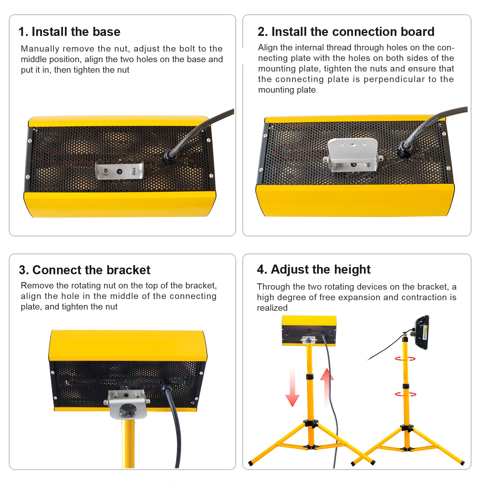 2000W DATOUBOSS Shortwave Infrared Paint Curing Lamp - Professional Paint Baking & Drying Tool with Adjustable Bracket for Auto Body Repair, Industrial Coating & DIY Projects