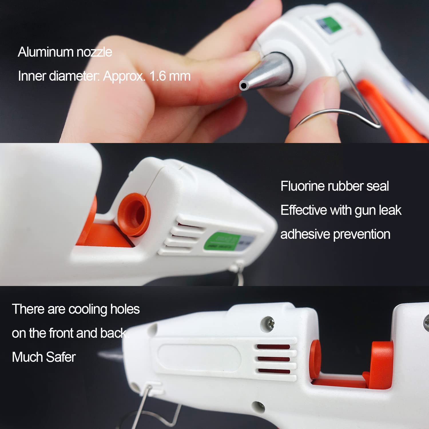**16-Color Glue Gun Kit with 32 Glue Sticks, 5-Blade Carving Knife, Anti-Static Wristband & Pointed Tweezers - 40W Fast Heating for DIY Crafts, Home Repairs & School Projects**