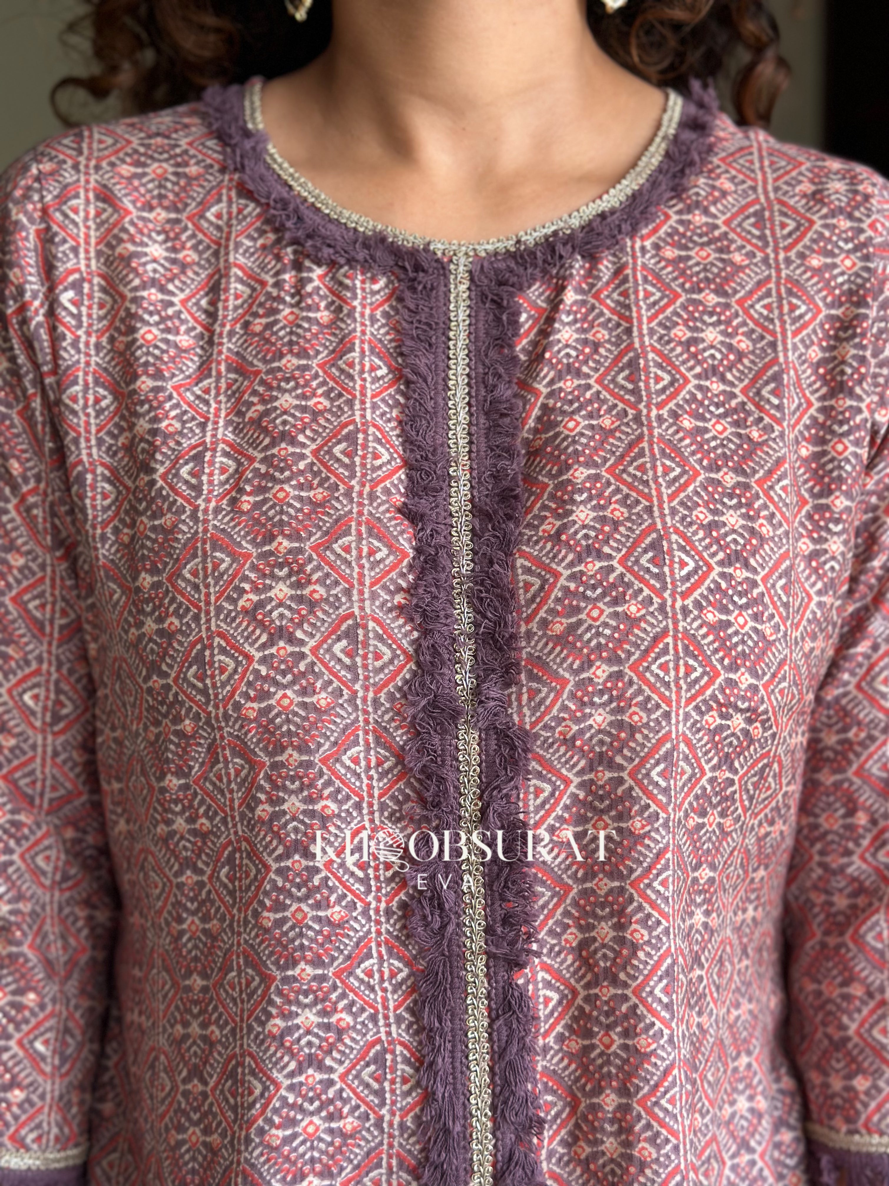 Gulmohar Pink Kurta with Tulip Pants Set | Traditional Indian Ethnic Wear for Women | Perfect for Festivals, Weddings & Cultural Events