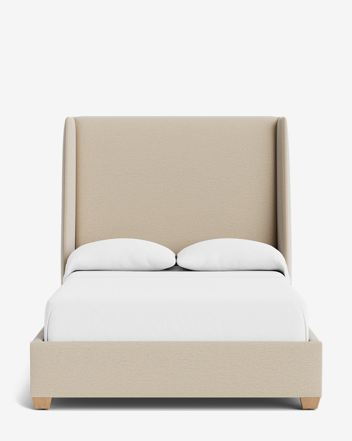 Walt Bed Tall Headboard - Queen Size Upholstered Bed Frame with Adjustable Height - Perfect for Modern Bedroom Decor & Small Spaces