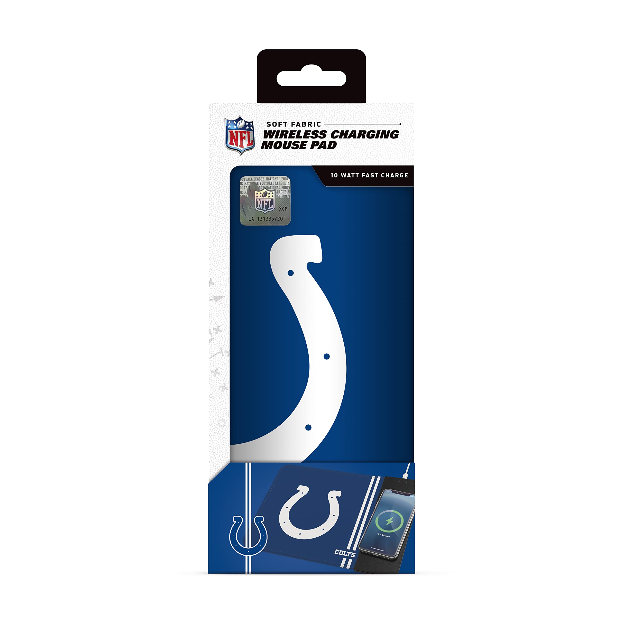 SOAR NFL Team Logo Wireless Charging Mouse Pad - Fast Qi-Compatible Charging Pad for Desk, Gaming & Office Use