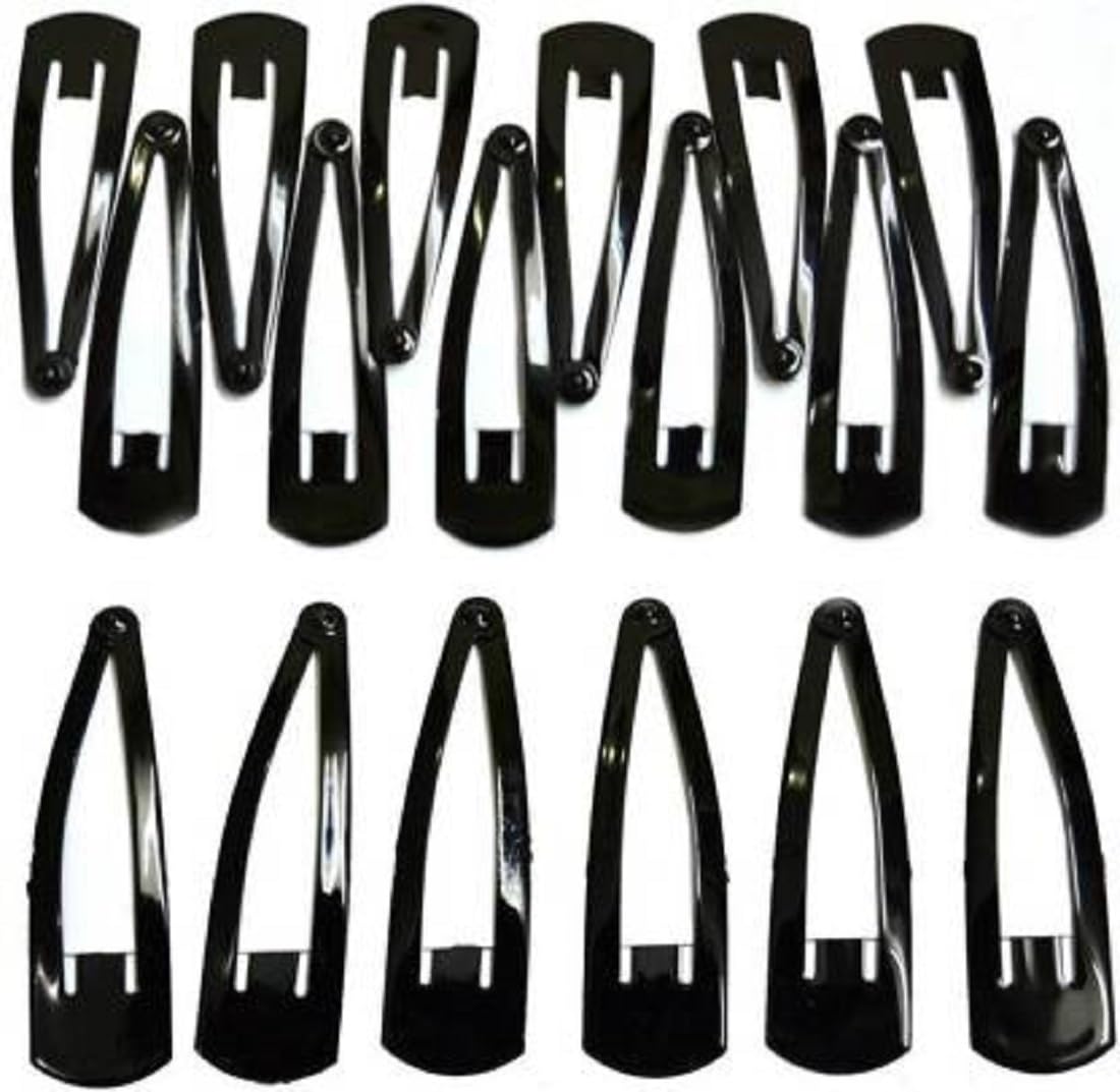 Abrish High Profile Tic Tac Hair Clips - Korean Style Matte Black Hair Accessories for Women, Girls & Kids | Hair Styling Pins for School, Work, Parties & Everyday Use