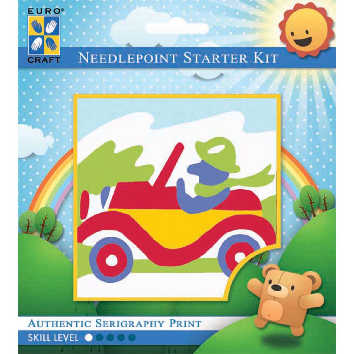 Needleart World Racing Car Needlepoint Kit - Complete Embroidery Kit for Adults & Beginners - DIY Cross Stitch Craft Set - Perfect for Home Decor, Gifts & Stress Relief