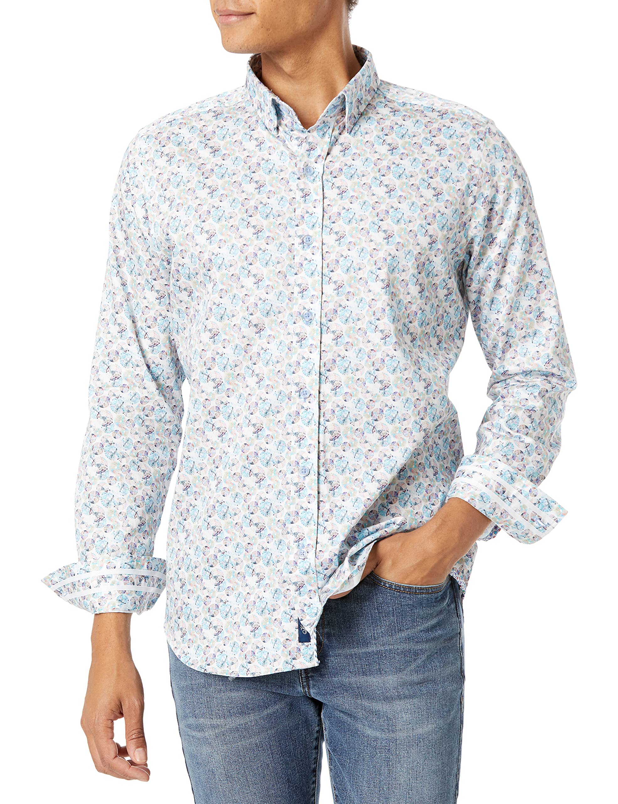Robert Graham Men's Pearl Long Sleeve Woven Shirt - Stylish Casual & Business Wear for Men