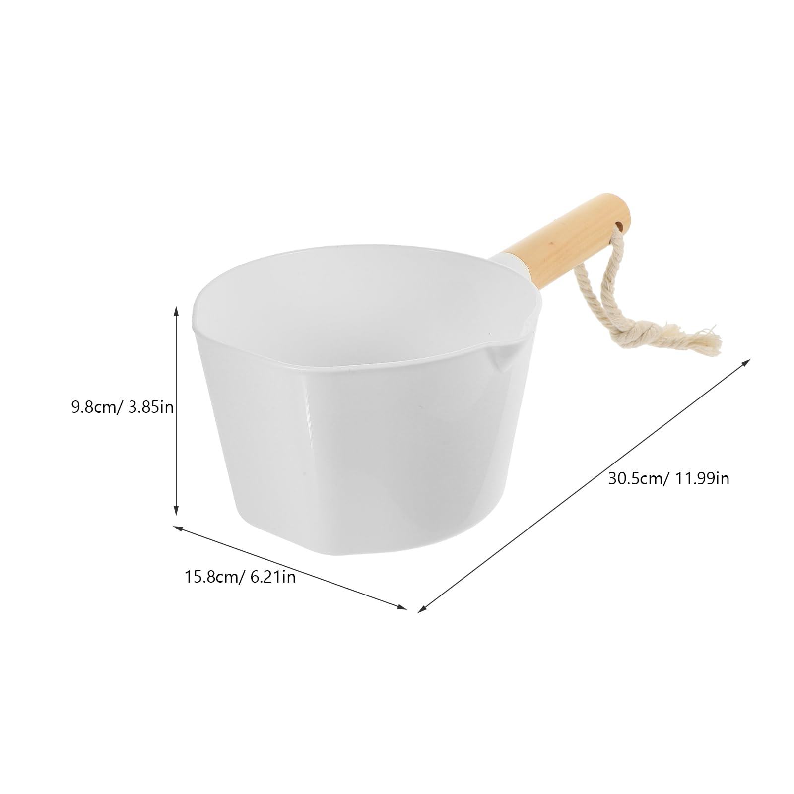 DOITOOL Long Handle Plastic Water Ladle - Kitchen & Bathroom Scoop with String for Hair Washing, Cooking, and Bathing | Perfect for Shampooing, Soup Serving, and Water Transfer