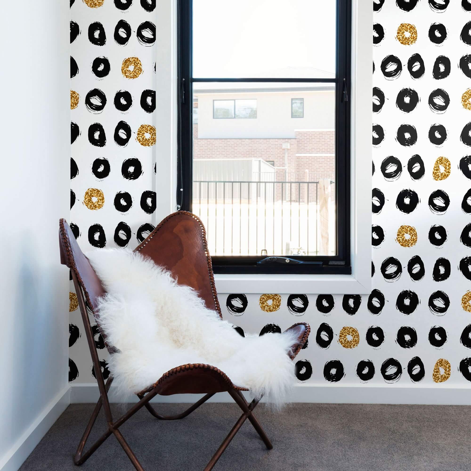 Black and Yellow Peel and Stick Removable Wallpaper - Self-Adhesive Decorative Wall Covering for Bedroom, Living Room, Office - Easy to Install & Remove (Pattern 6530)