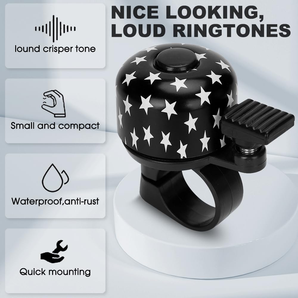 **Loud 120dB Kids Bike Bell - Classic Mini Bicycle Bell for Boys, Girls & Adults | Durable & Clear Sound for MTB, BMX, City Bikes & Scooters | Perfect Bike Accessory for Safety & Fun Riding**