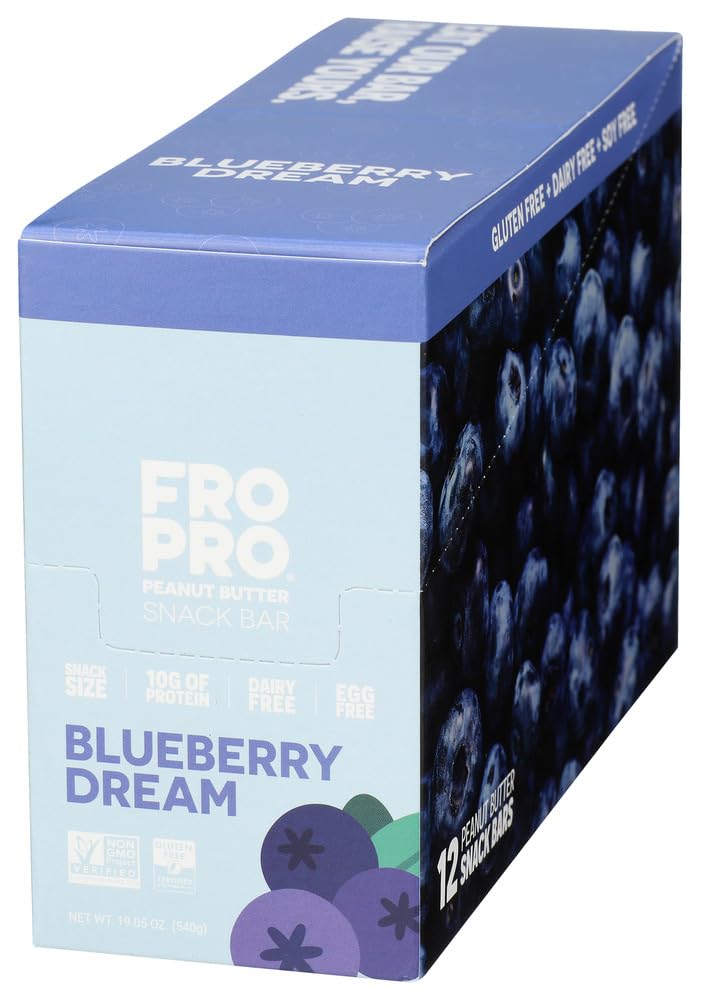 FROPRO Plant Protein Snack Bars - Vegan Protein Bars, All-Natural, Gluten Free, Dairy Free, Soy Free, Low Calorie High Protein Bars | Tropical Dream Flavor, 12 Pack - Perfect for Post-Workout Recovery & Healthy On-The-Go Snacking