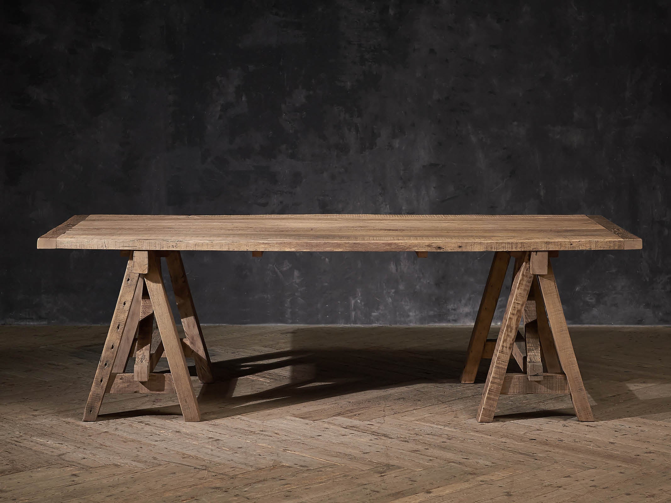 Rustic A-Frame Dining Table - Solid Wood Farmhouse Kitchen Table for 6 - Perfect for Family Gatherings & Dinner Parties