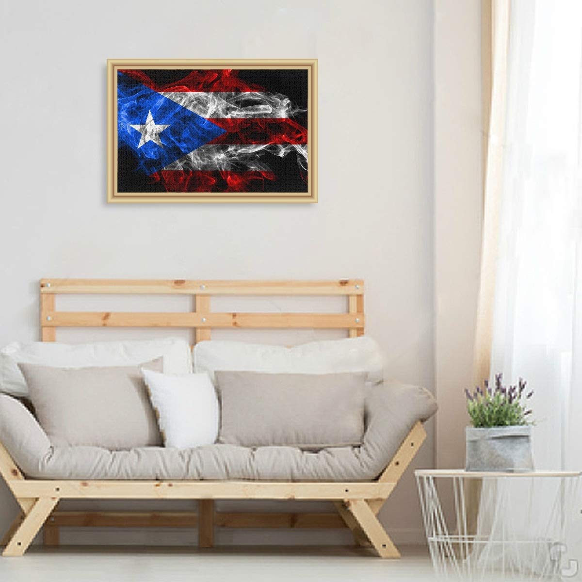 500-Piece Jigsaw Puzzle for Adults & Kids - Puerto Rico Smoke Flag Puzzle Toy | Fun Family Game Night & Educational Activity for All Ages