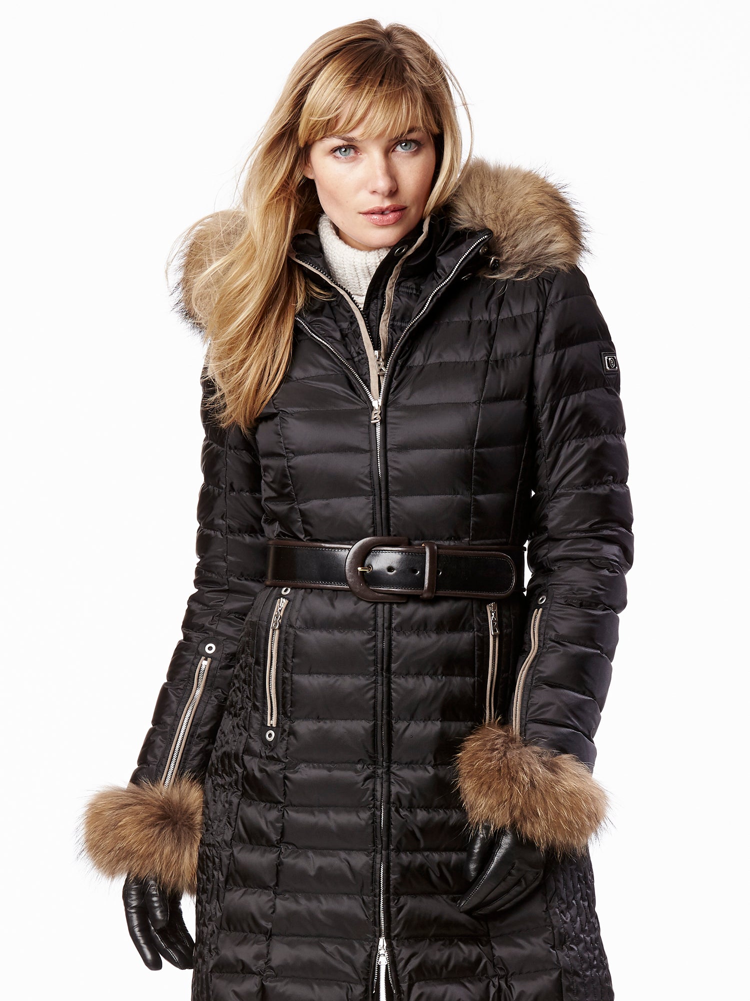Premium Nappa Raccoon Fur Gloves - Winter Warm Touchscreen Gloves for Women & Men - Soft & Luxurious Cold Weather Accessories for Outdoor Activities, Skiing, and Daily Commute