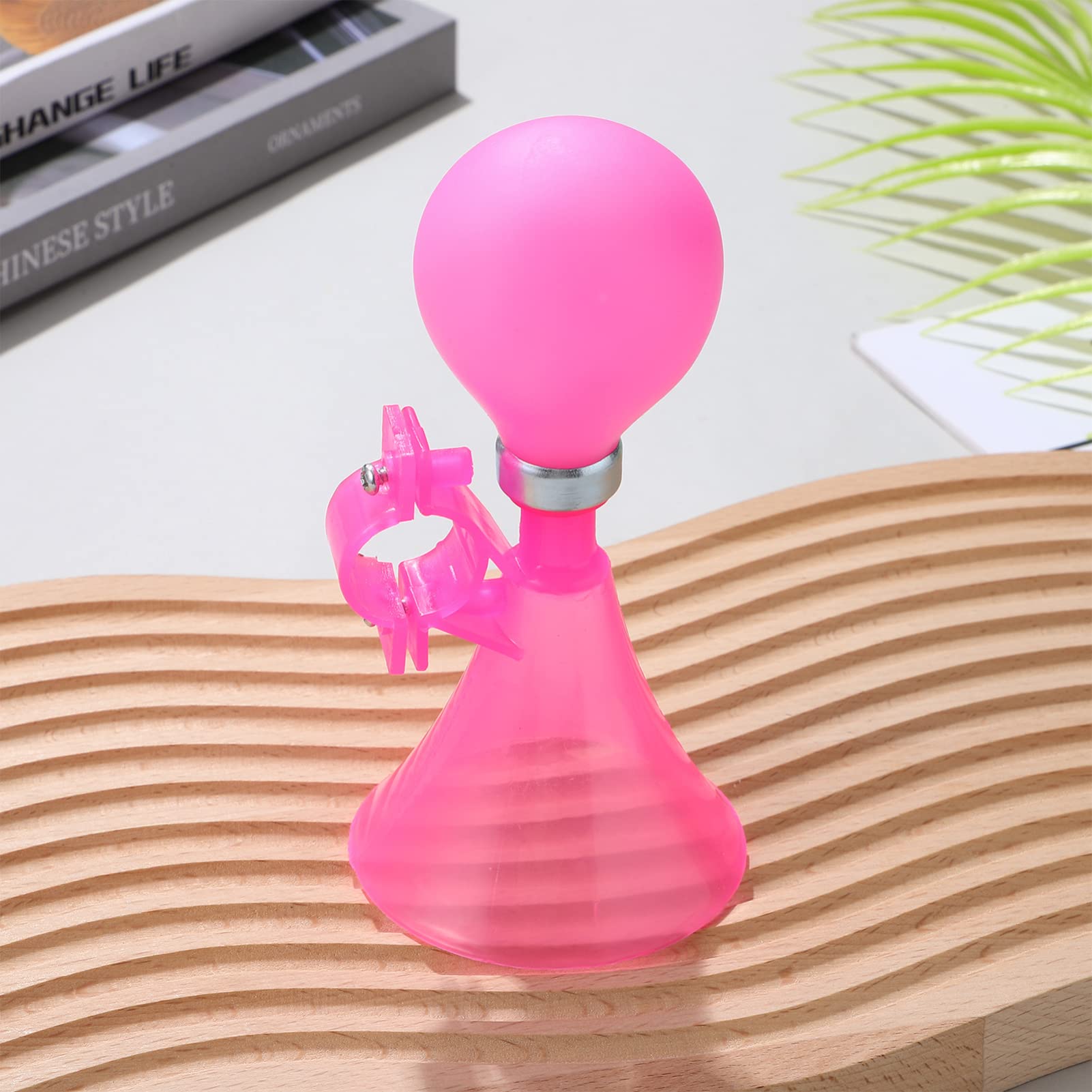 Pink Trumpet Bike Horn - Loud Air Squeeze Horn for Bicycle, Scooter, Skateboard & Stroller - Fun Safety Accessory for Kids & Adults - Perfect for Commuting, Cycling & Outdoor Activities