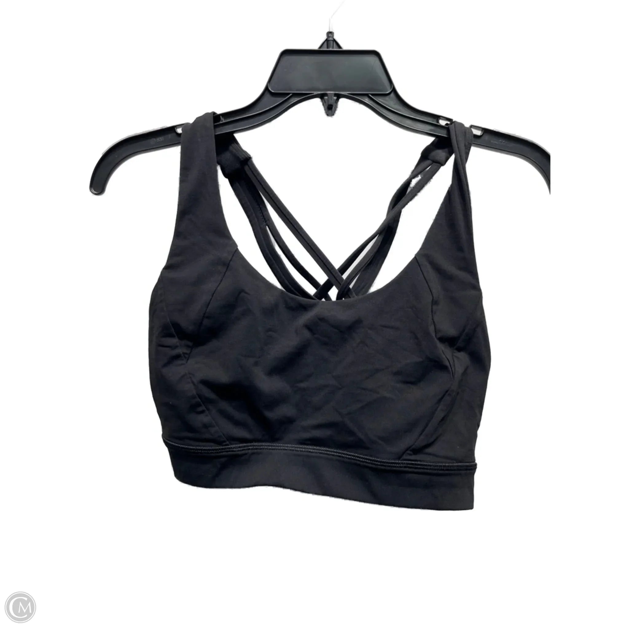 Lululemon Women's Black Athletic Sports Bra - Size 10 - High Support Workout Top for Running, Yoga & Gym