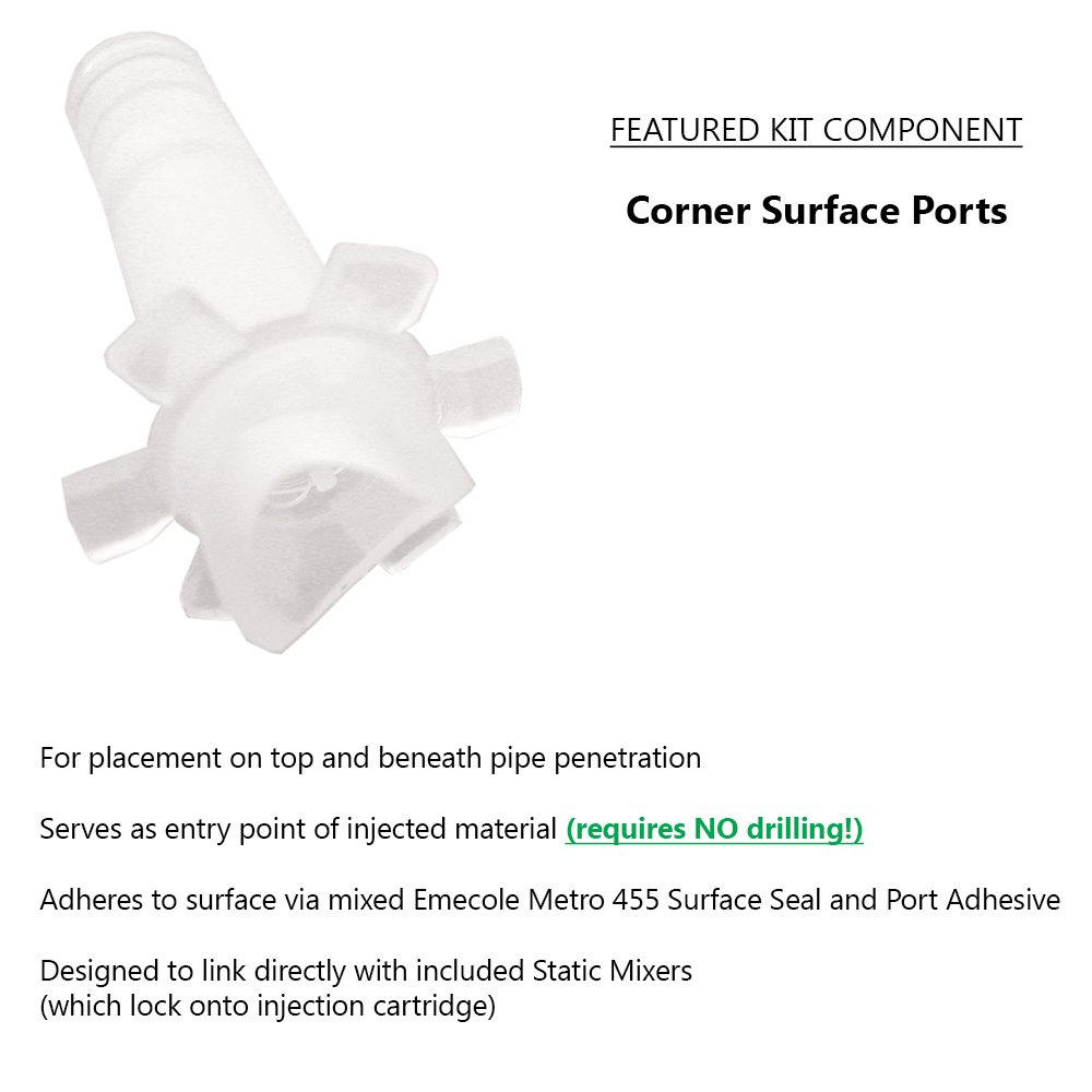 DIY Leaking Concrete Basement Pipe Repair Kit - Polyurethane Injection Waterproof Sealant for Pipe Penetrations | Professional-Grade Solution for Homeowners | Prevent Water Damage in Basements, Crawl Spaces & Utility Areas