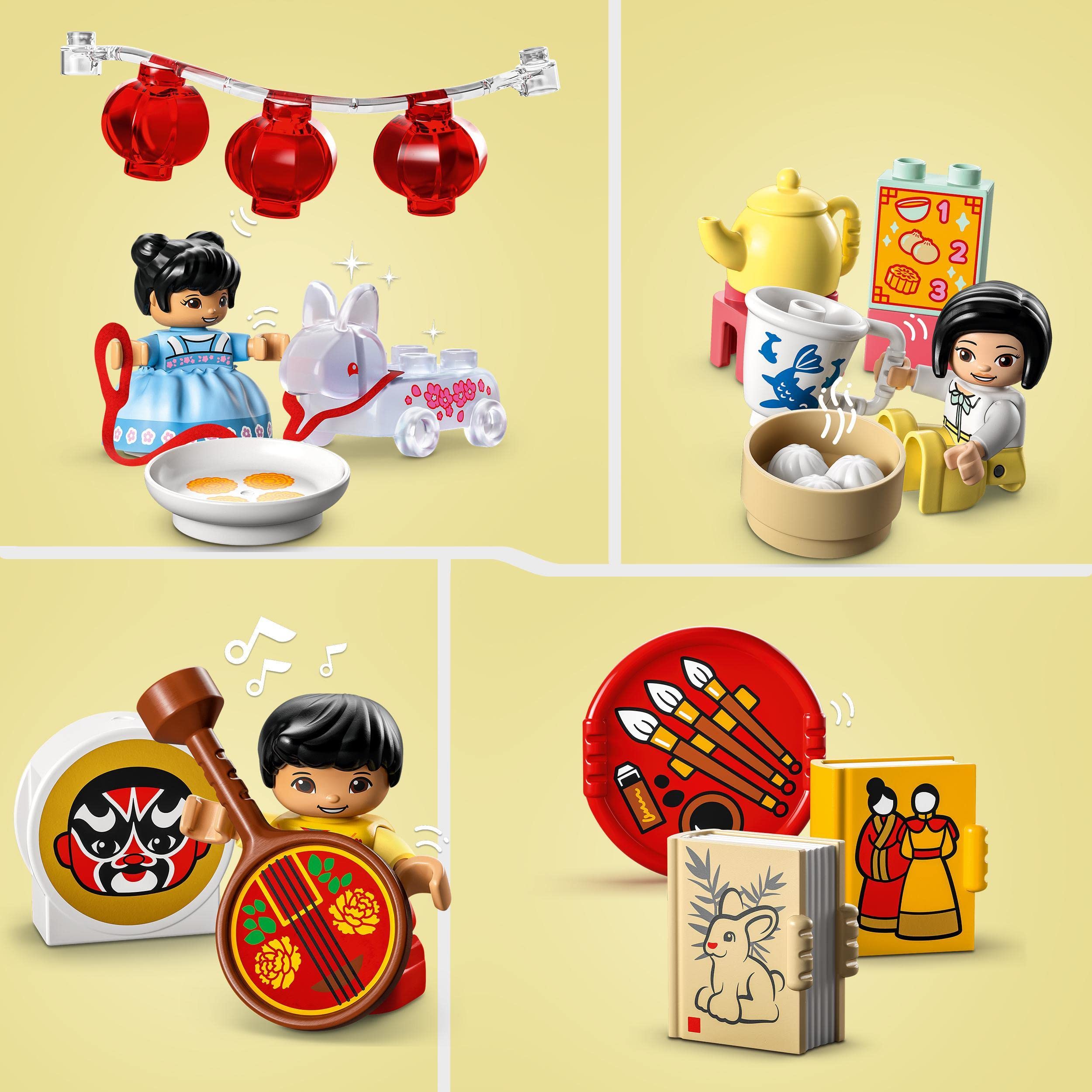 LEGO 10411 Duplo Discover Chinese Culture Building Toy Set with Panda Figure & Bricks, Educational Gift for Boys & Girls Ages 2+ - Perfect for Preschool Learning, Cultural Exploration & Creative Play