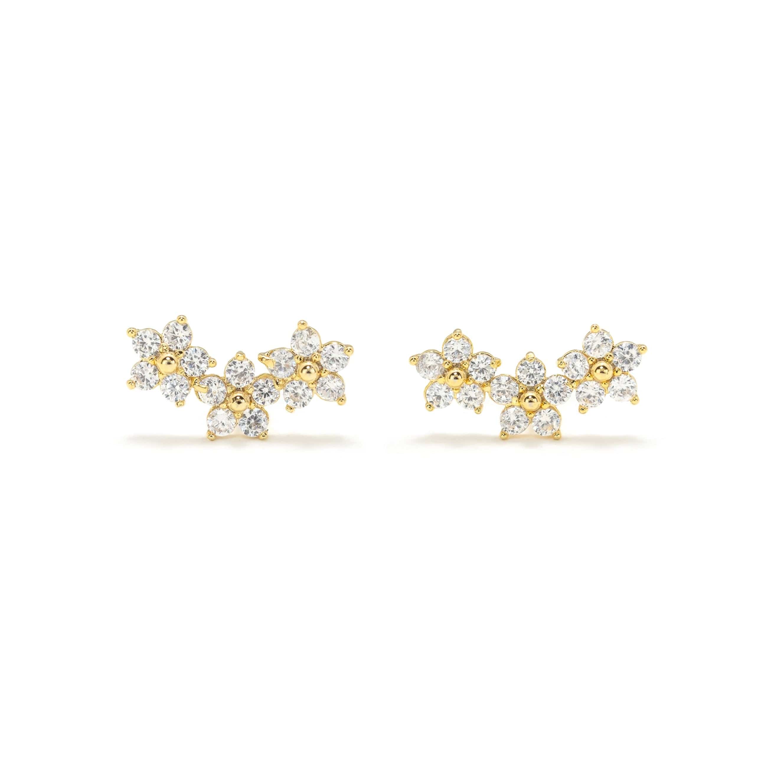 Blossom Climber Earrings - Elegant Floral Dangle Earrings for Women | Perfect for Weddings, Parties & Everyday Wear