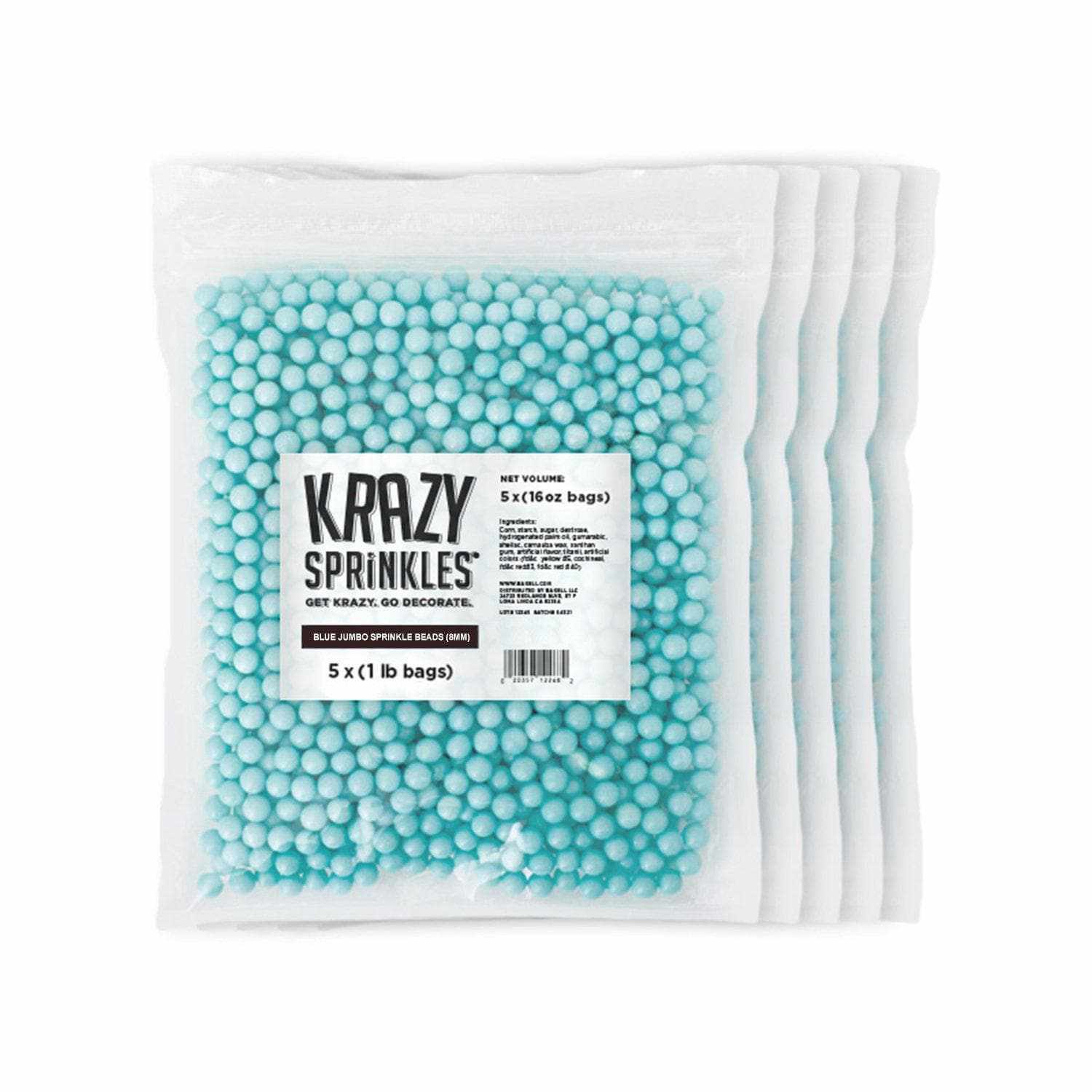 8mm Blue Beads for Jewelry Making - DIY Craft Sprinkles for Bracelets, Necklaces & Home Decor
