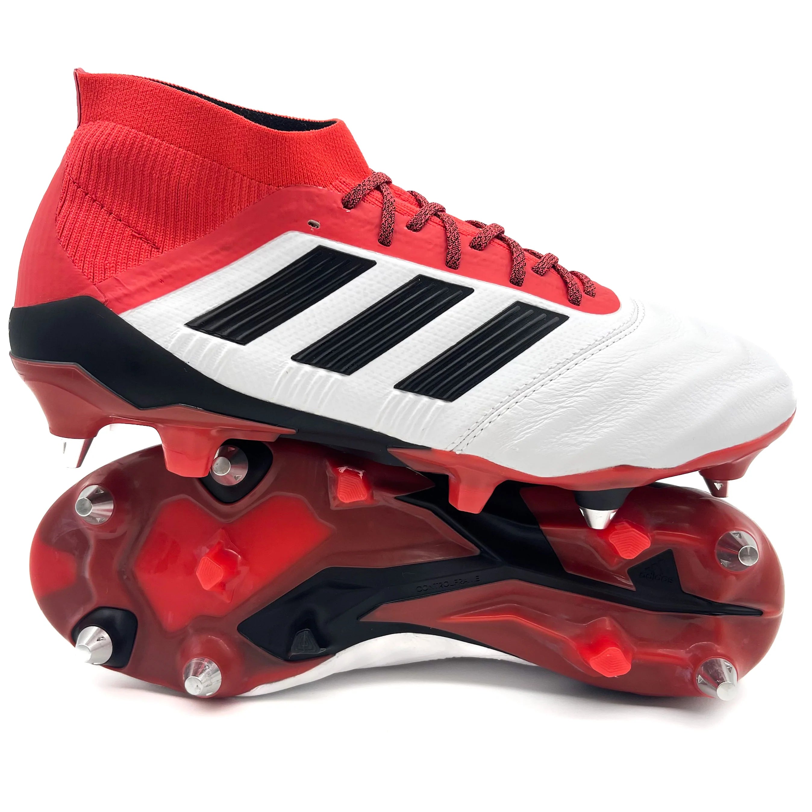 Adidas Predator 18.1 SG Firm Ground Soccer Cleats - Red Football Boots for Men | Perfect for Professional Matches & Training on Natural Grass