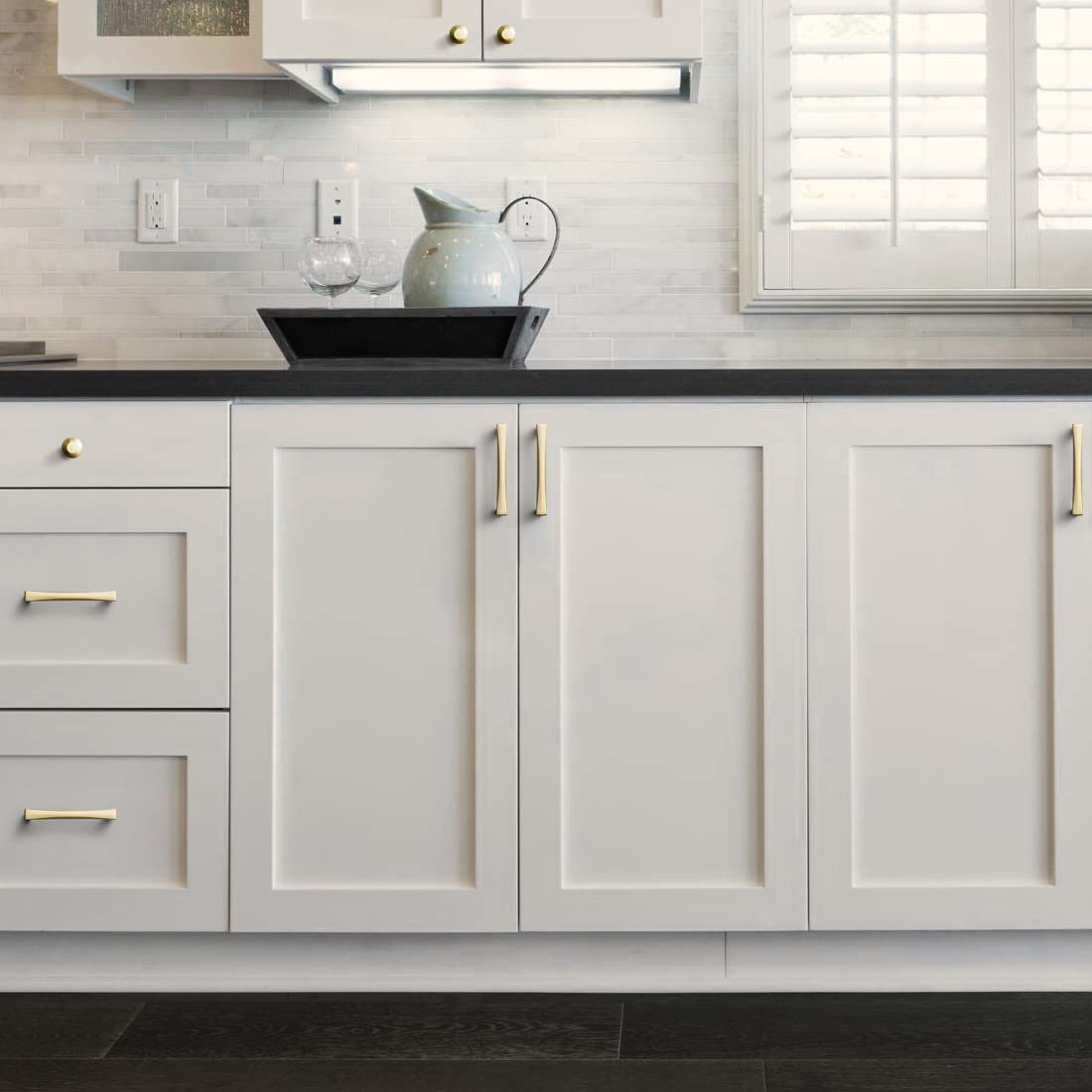 10 Pack Brushed Gold Cabinet Pulls - 3.75