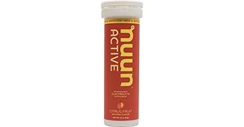 Nuun Sport Effervescent Electrolyte Tablets - Hydration & Recovery Drink Mix for Athletes, 8 Tubes (Citrus Fruit) - Perfect for Running, Cycling & Workouts