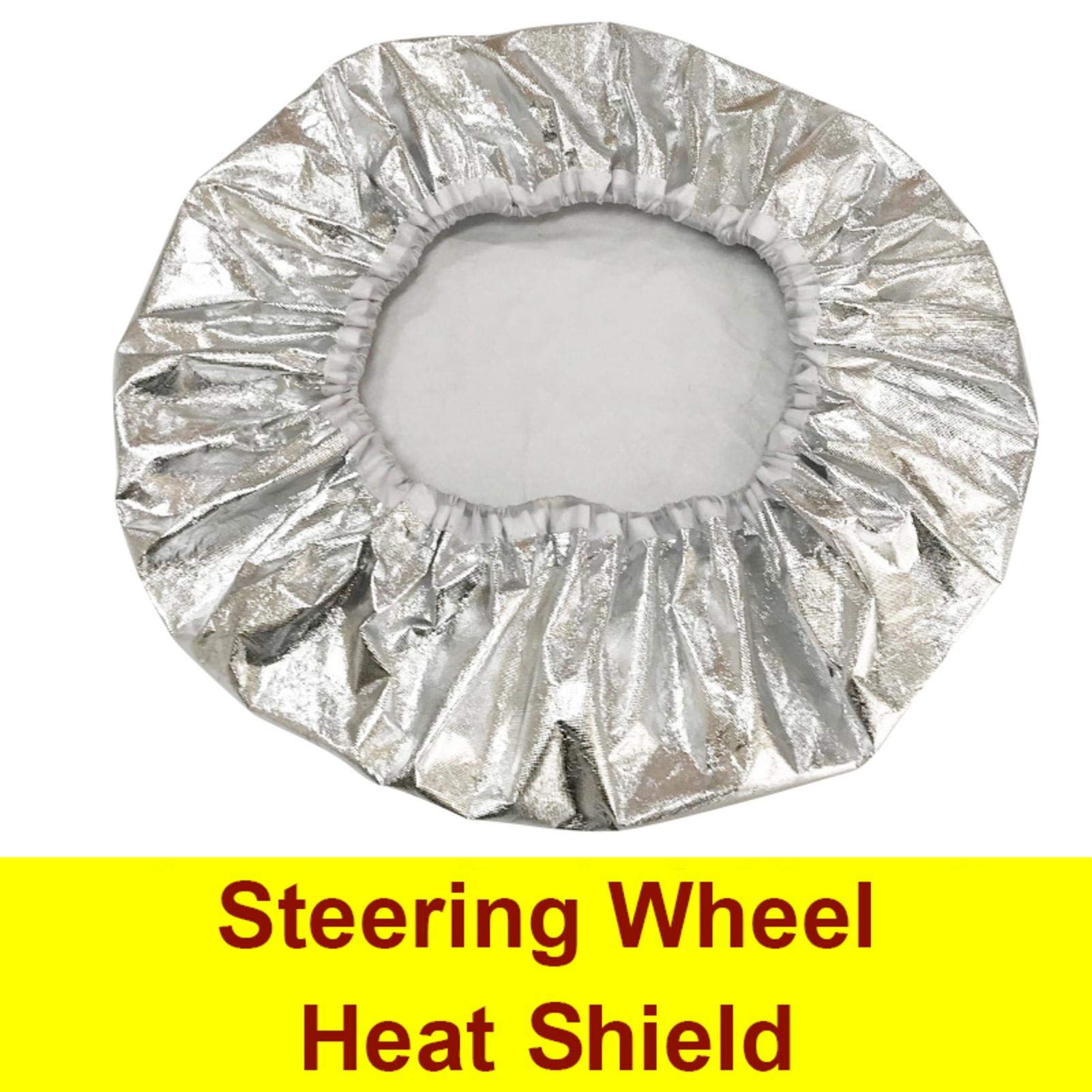 2-Pack Reflective Steering Wheel Sun Shade Covers - Heat Resistant Aluminum Foil UV Protection for GM Vehicles | Car Accessories for Summer & Hot Weather Use