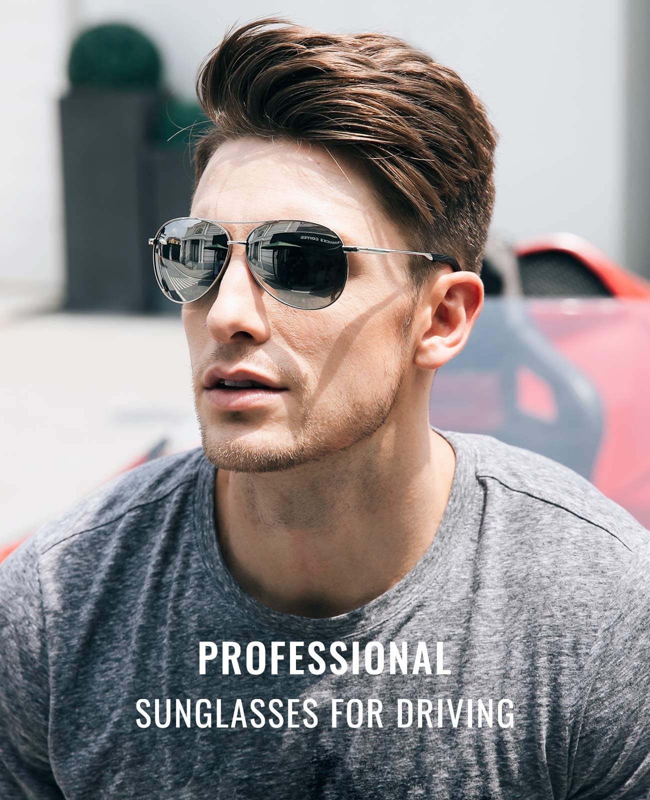 Cyxus 2 Pack Polarized Aviator Sunglasses for Men - Classic Mirrored Lens UV400 Protection - Perfect for Driving, Fishing & Outdoor Activities