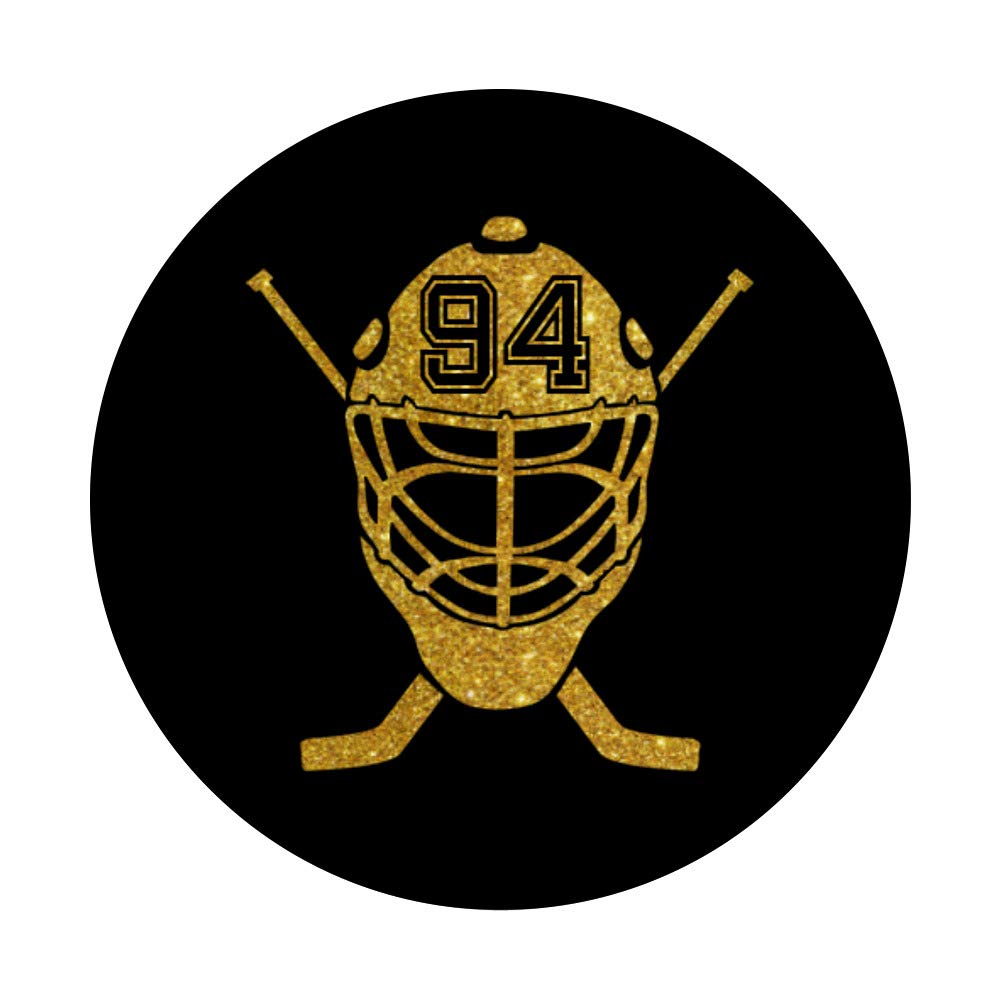 Hockey Player #94 Jersey No 94 Uniform Number Helmet Gift PopSockets PopGrip: Swappable Grip for Phones & Tablets | Perfect for Fans, Players & Daily Use