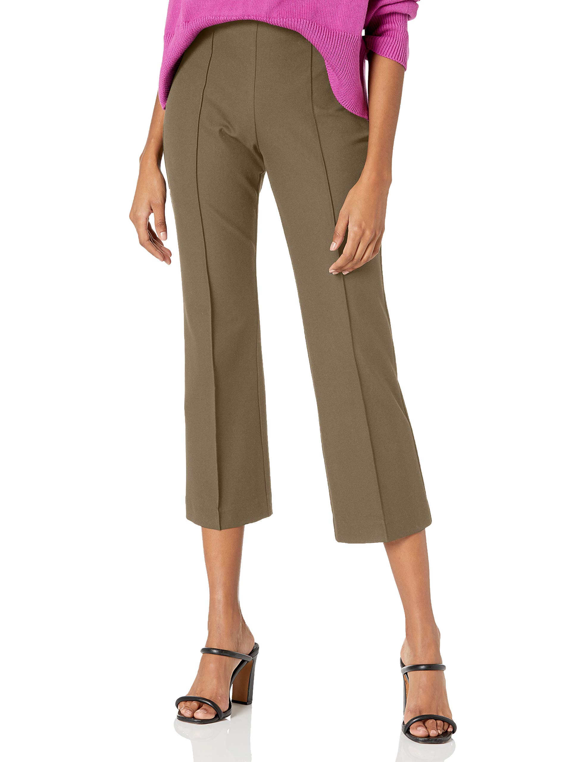 Trina Turk Women's Wide Leg Cropped Pants - High Waist Casual Trousers for Work & Weekend | Comfortable Stretch Fabric for Office, Travel & Everyday Wear