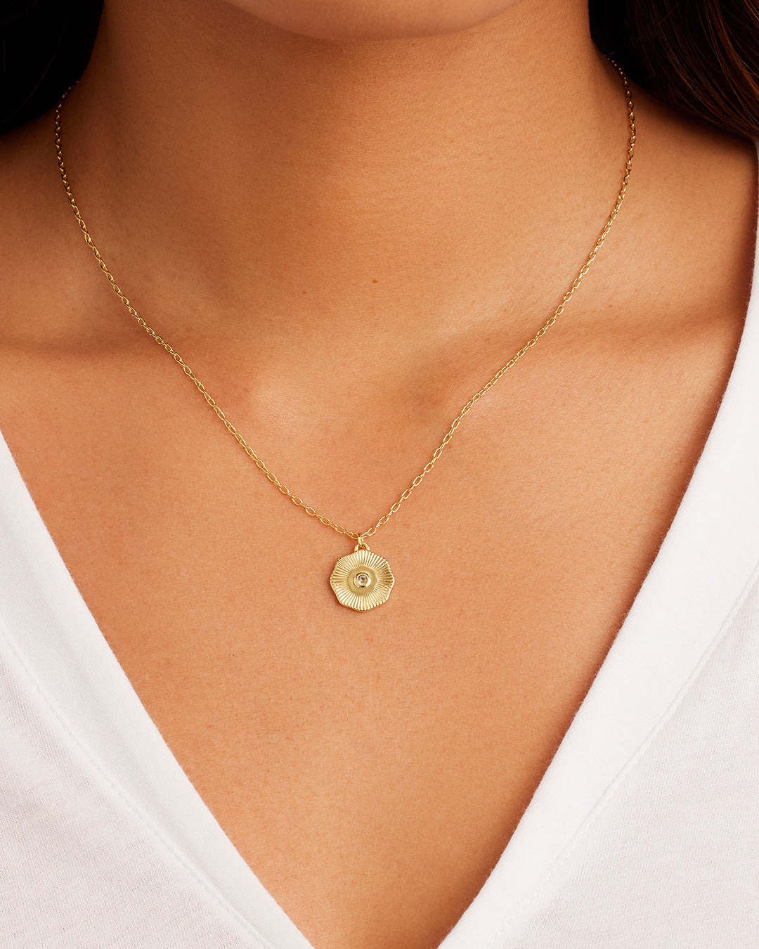 Birthstone Coin Necklace - Personalized Sterling Silver Pendant Jewelry for Women - Perfect Gift for Birthday, Anniversary & Mother's Day | Elegant Everyday Wear & Special Occasions