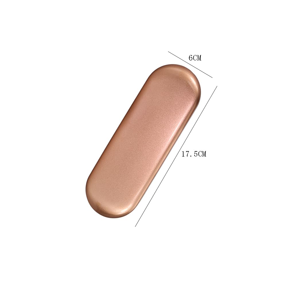 2-Piece Rose Gold Metal Eyelash Tweezer Storage Case Box - Lash Tweezer Organizer for Professional Makeup Artists & Beauty Salon Use - Perfect for Travel, Home, and Salon Organization