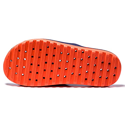 TOMYEUS Shark Slippers for Men & Women - Breathable Summer House Slippers with Massage Nubs, Non-Slip EVA Unisex Sandals for Bathroom, Beach, Pool - Water Drainage Design - Plus Size 40-42 (Black Gray) | Perfect for Indoor Relaxation & Outdoor Water Activities