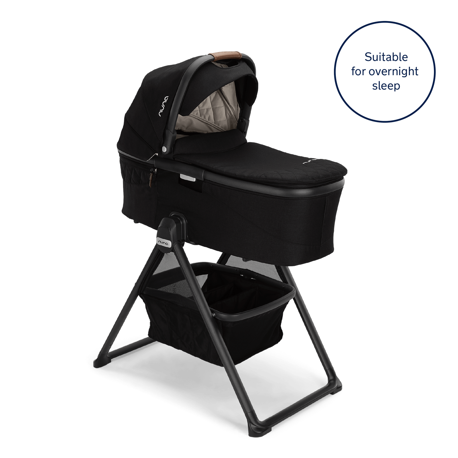 Nuna DEMI Grow Bassinet with Stand - Adjustable Height, Portable Baby Crib for Newborns & Infants - Perfect for Nursery, Bedroom & Travel Use