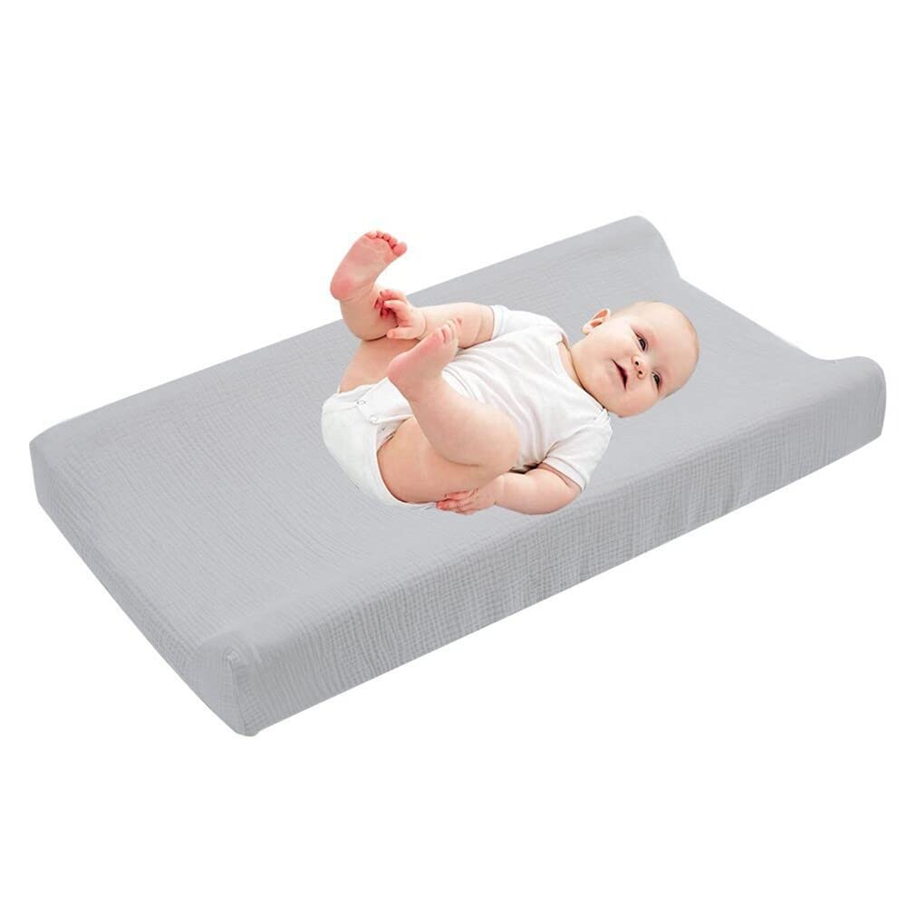 Soft & Breathable Changing Pad Cover for Baby Girls & Boys - Removable Solid Color Diaper Changing Table Pad Cover - Perfect for Nursery, Daycare & Travel