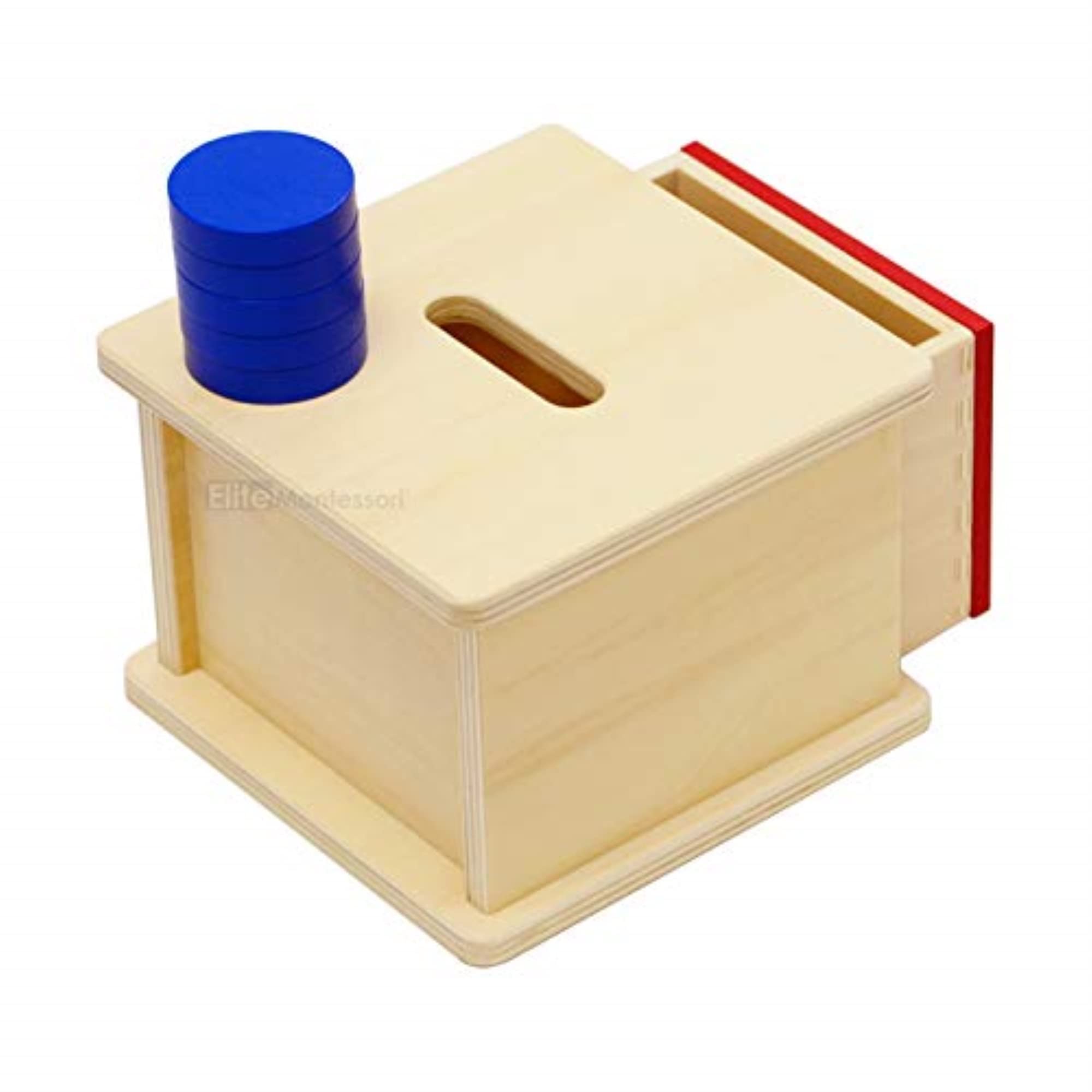 Premium Montessori Coin Box with Thicker Coins - Educational Wooden Toy for Toddlers & Preschoolers - Perfect for Early Math Learning, Fine Motor Skills Development & Montessori Classroom Activities